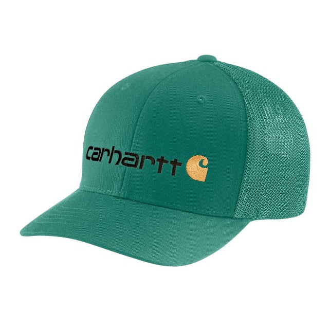 Carhartt, Men's Rugged Flex Twill Mesh Back Logo Graphic Flexfit Hat