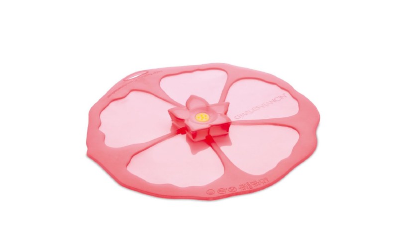 Charles Viancin, Pink Silicone 8 Inch Hibiscus Lid