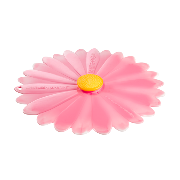 Charles Viancin, Pink With Water Silicone 8 Inch Daisy Lid