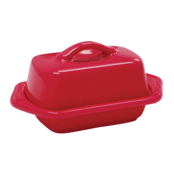 Chantal, Red Mini Butter Dish 5 Inch X 3.25 Inch