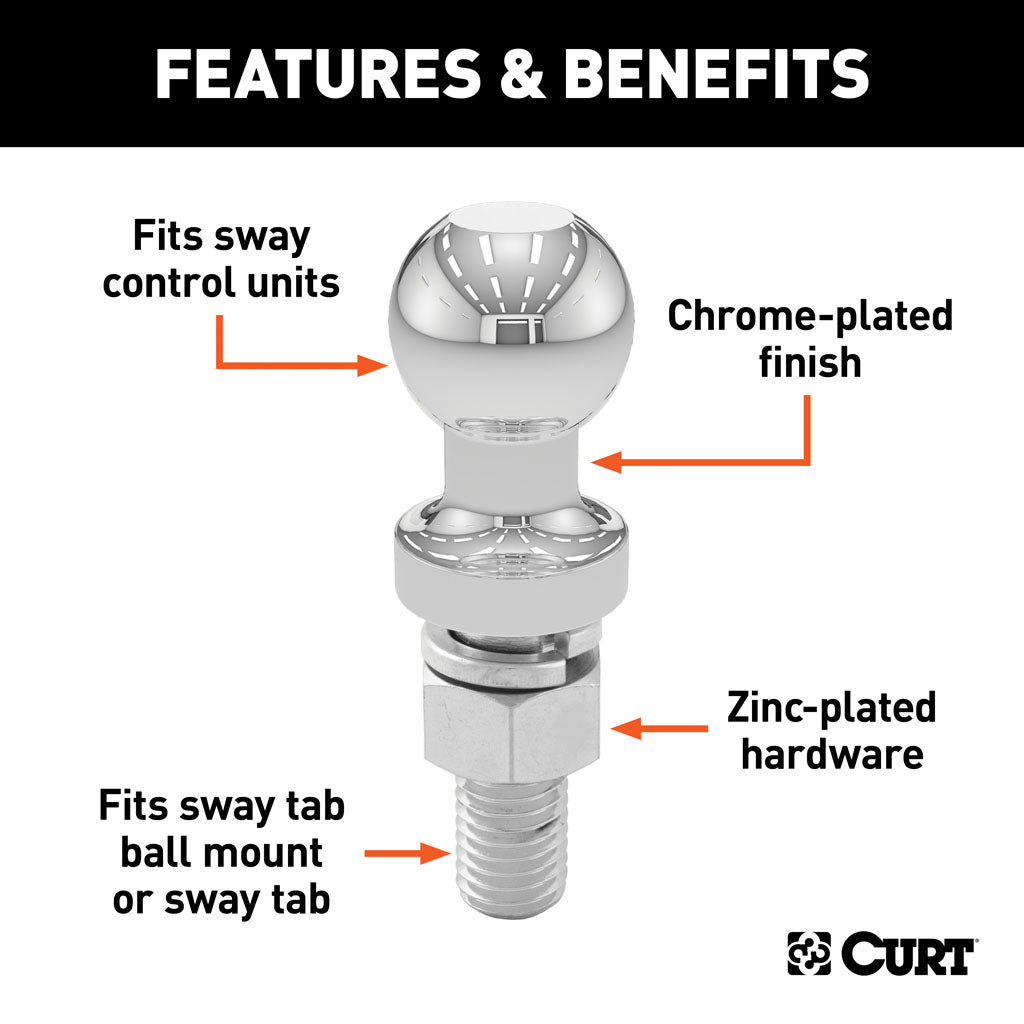 Curt Manufacturing, Replacement 1-1/4 Inch Sway Control Ball