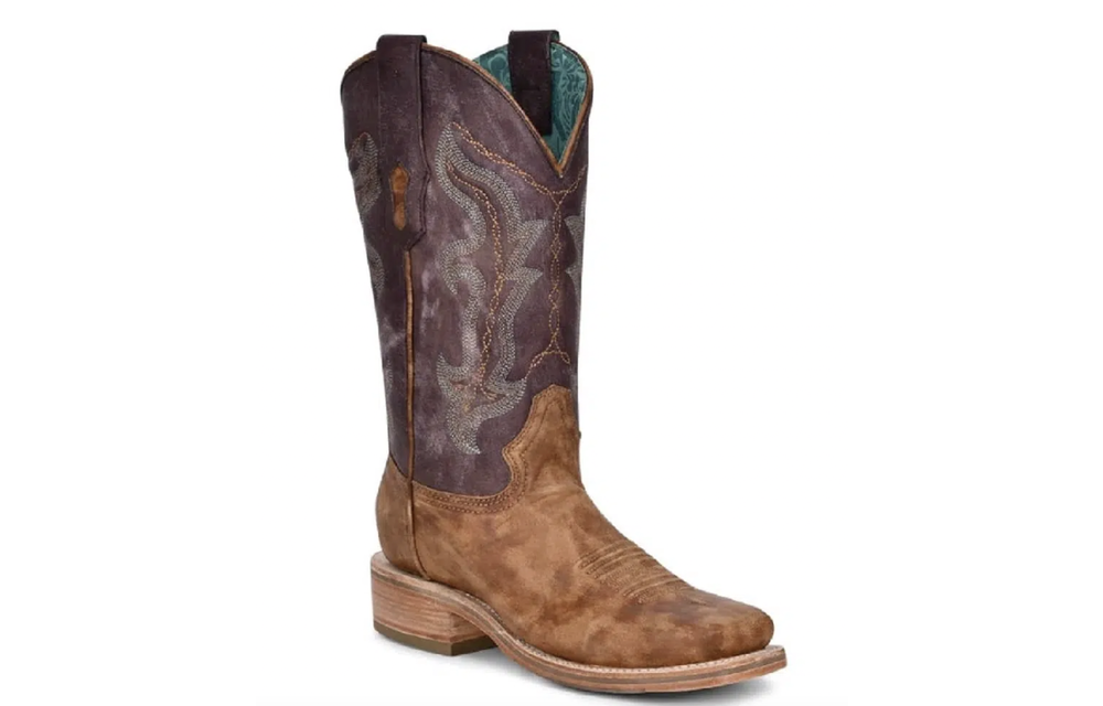 Corral Boots, Sand And Purple Rodeo Collection Boot