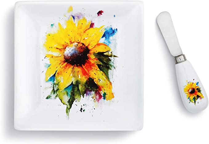 Dean Crouser, Sunflower Plate with Spreader Set