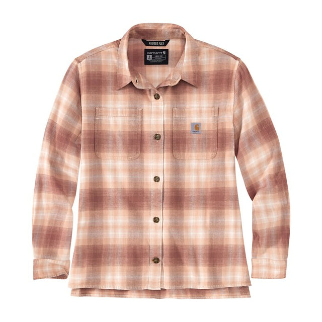 Carhartt, Women's Rugged Flex Loose Fit Midweight Flannel Long-sleeve Plaid Shirt