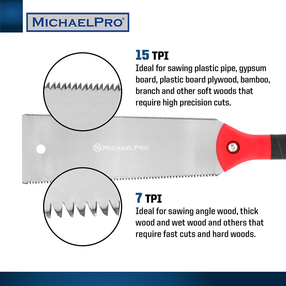 MichaelPro, 10-Inch Double Edge Pull Saw (MP018004)