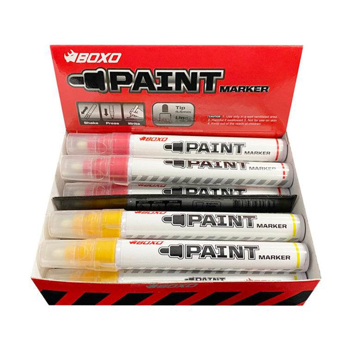 BoxoUSA, 10 Piece Paint Marker Pen Set (Red & Yellow)