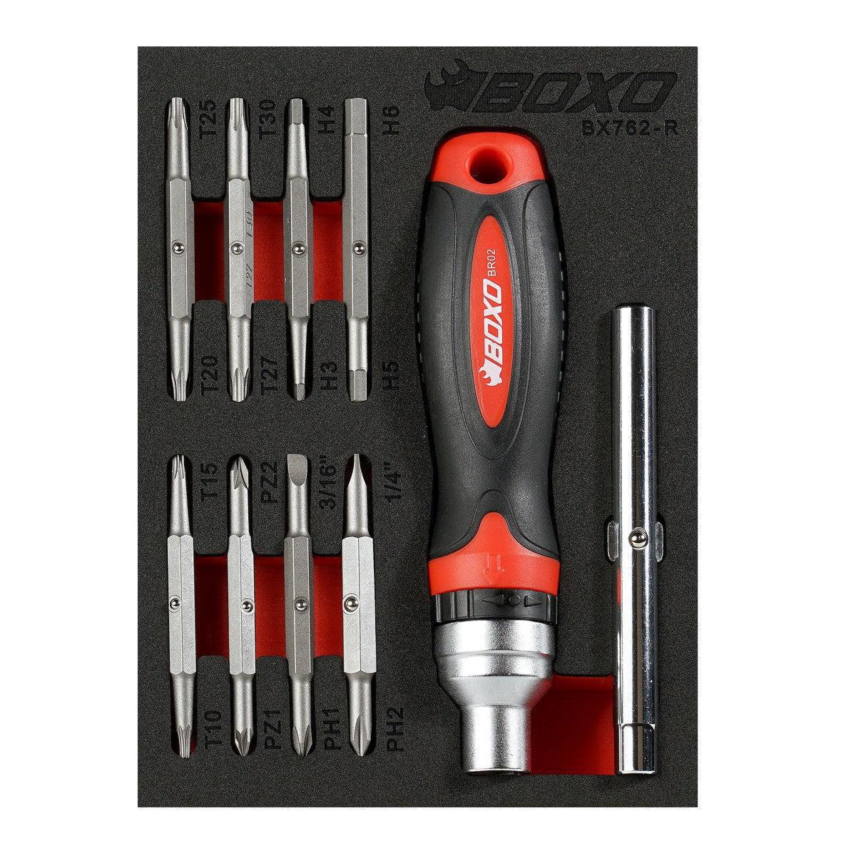 BoxoUSA, 10-Piece Ratcheting Screwdriver Set = 1/9th EVA Foam