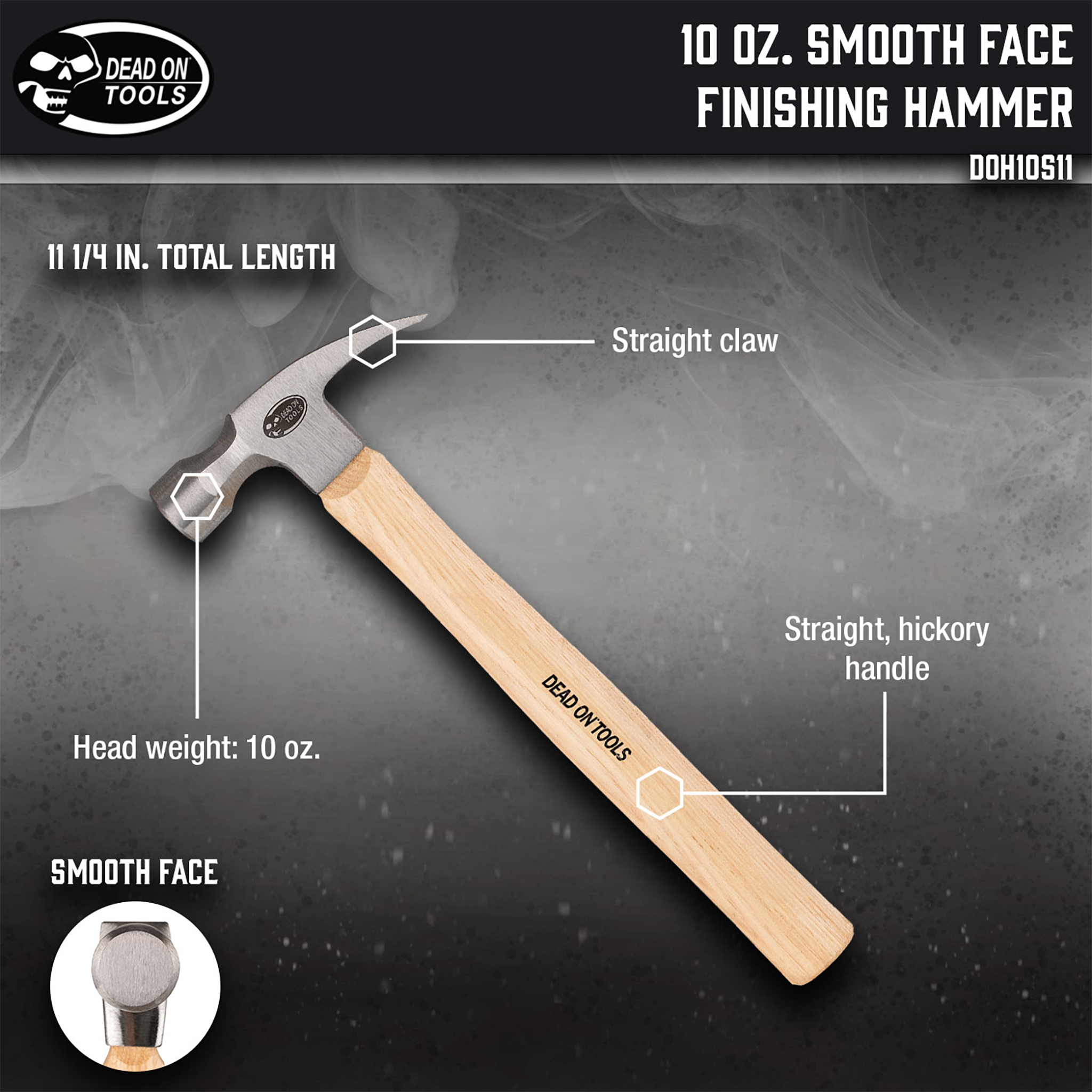 Dead On Tools, 10 oz. Smooth Face Finishing Hammer