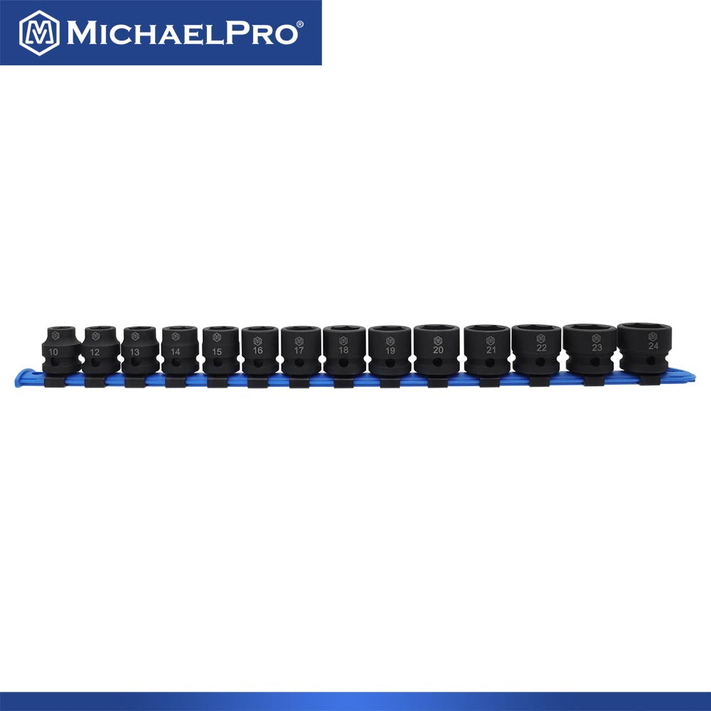 MichaelPro, 1/2" Drive 14-Piece Low Profile Impact Socket Set (MP005046)