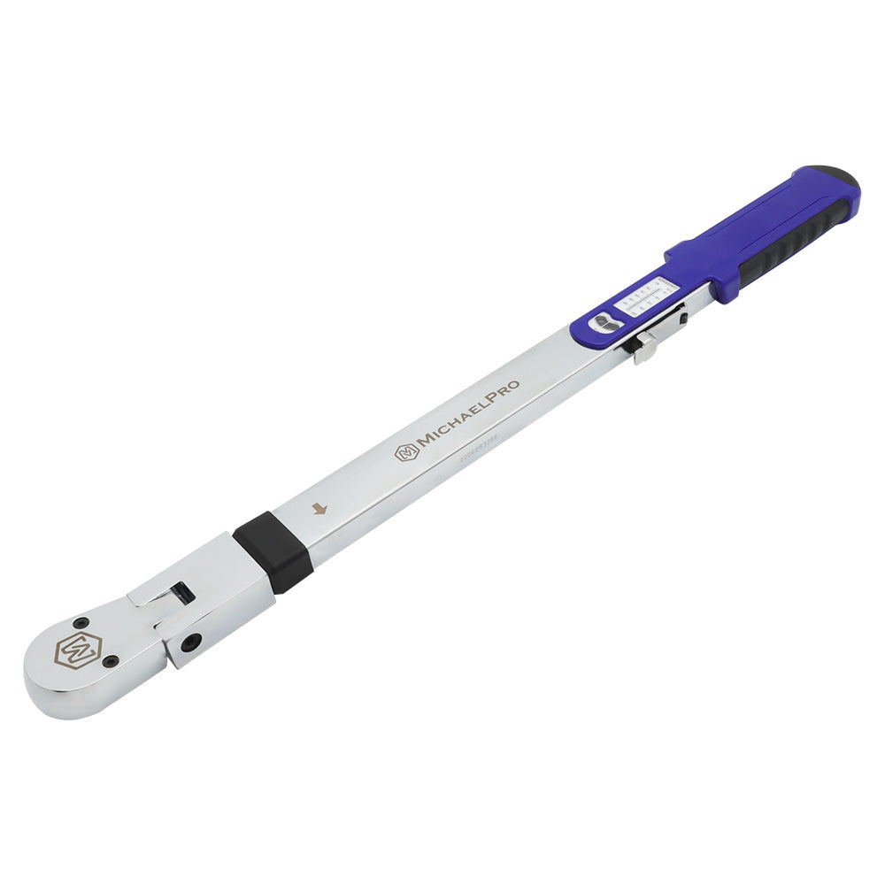 MichaelPro, 1/2" Drive Split Beam Torque Wrench with Flex Head, 40 – 250 ft-lb (MP001209)