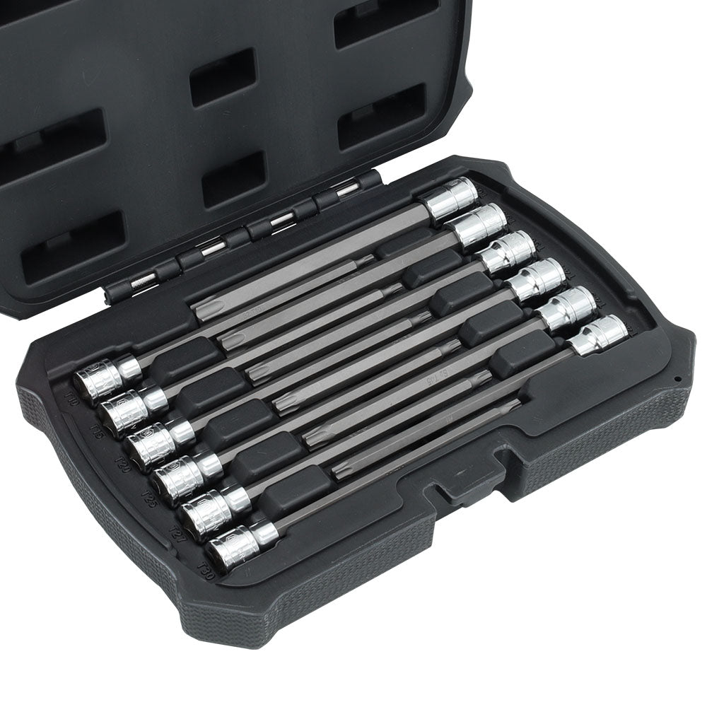 MichaelPro, 12-Piece 3/8” Drive 6-Inches Long Torx Bit Socket Set, T10 to T60 (MP012019)