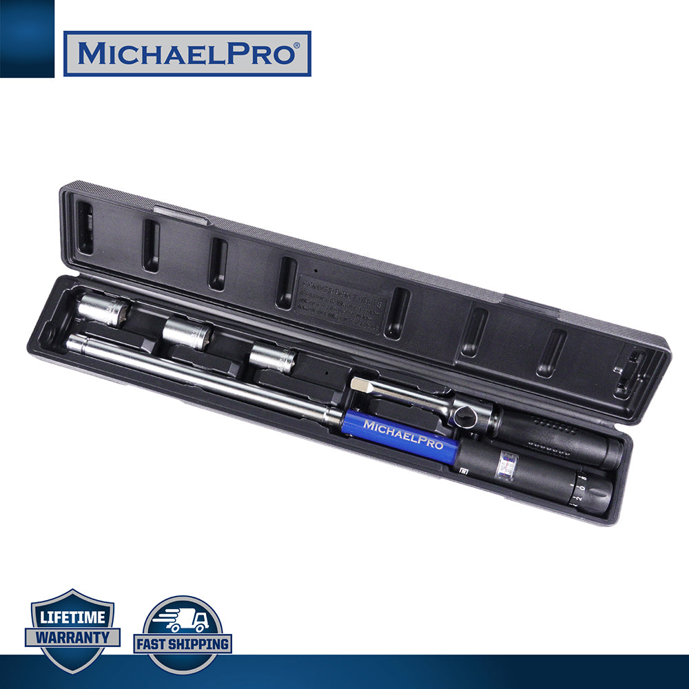 MichaelPro, 1/2-inch Drive Click Through Torque Wrench With Sockets (MP001002)