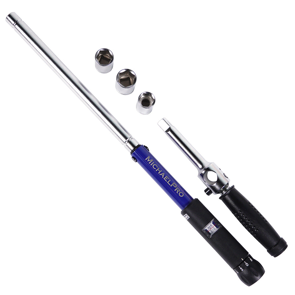 MichaelPro, 1/2-inch Drive Click Through Torque Wrench With Sockets (MP001002)