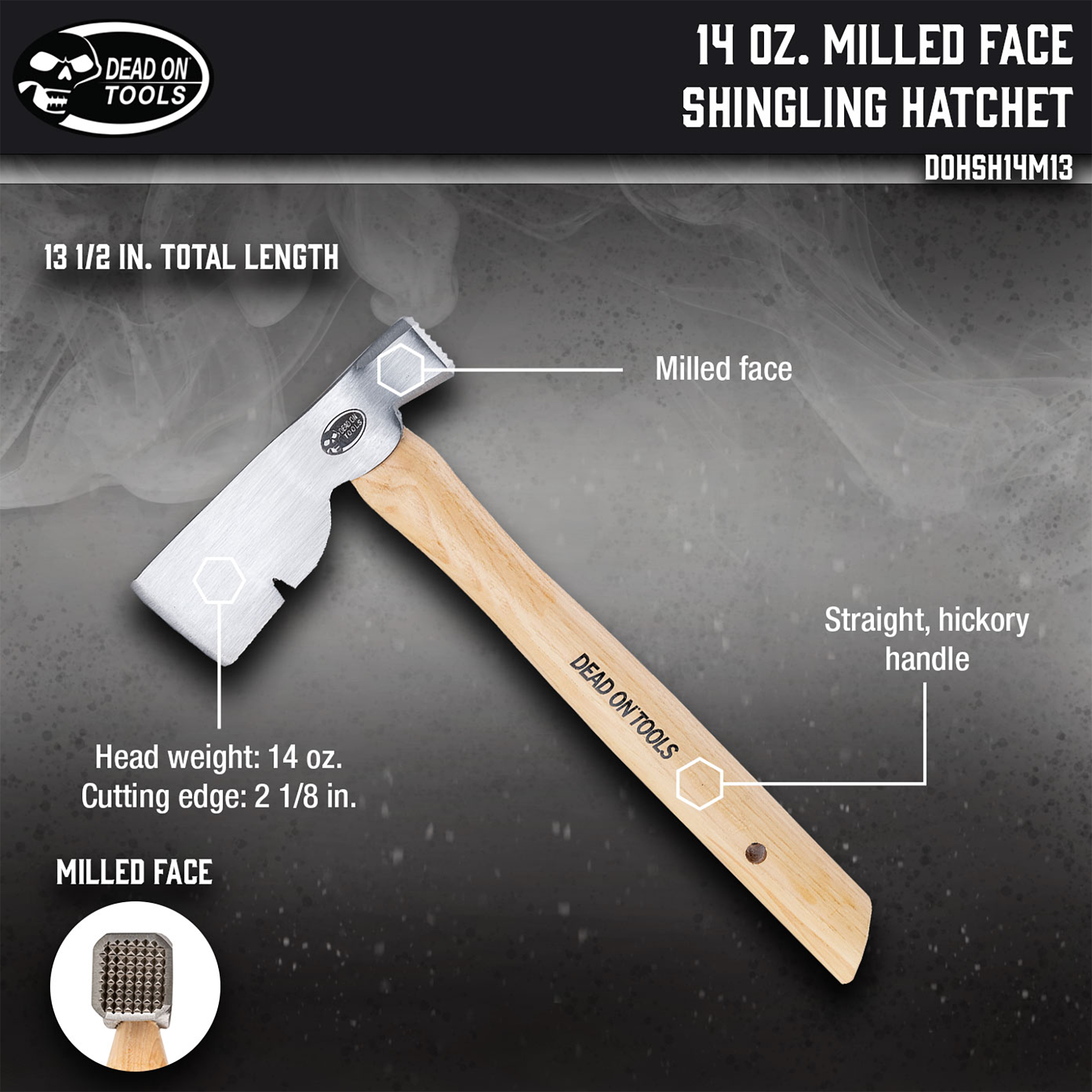 Dead On Tools, 14 oz. Milled Face Shingling Hatchet