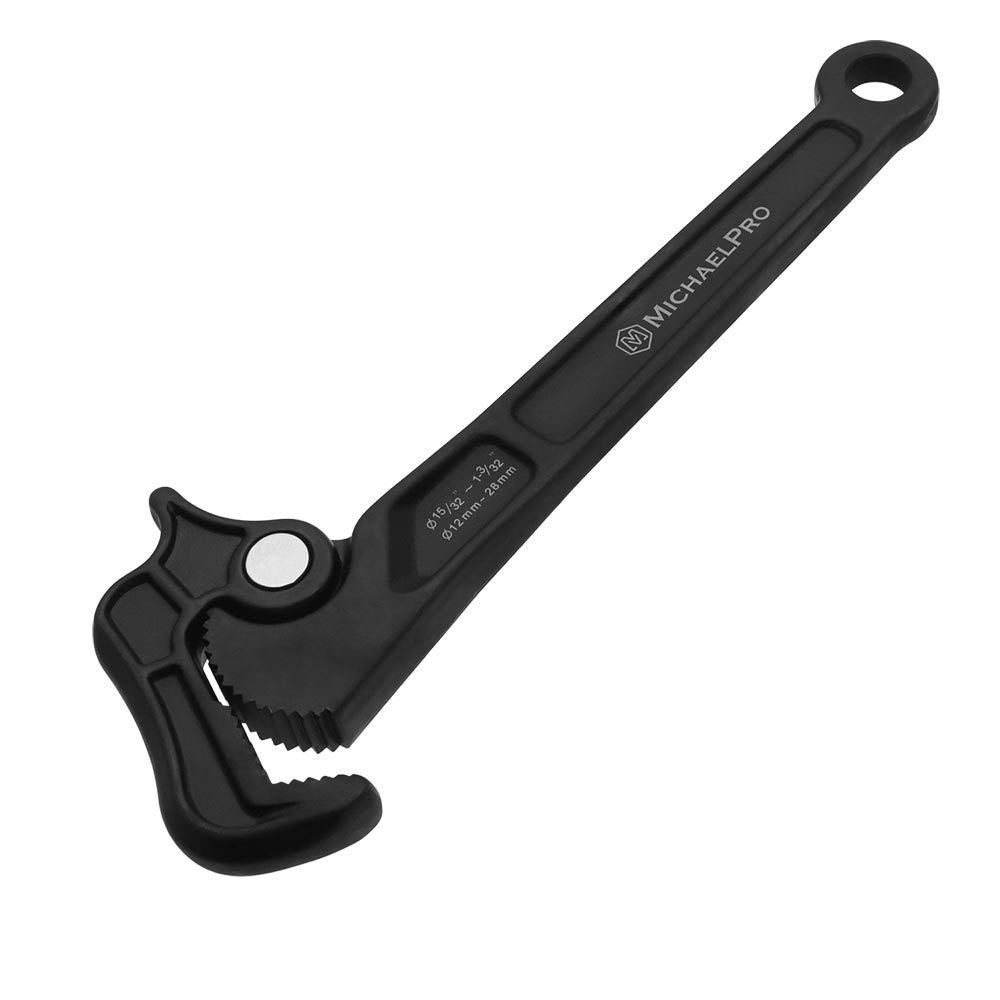 MichaelPro, 15/32” – 1-3/32” (12mm – 28mm) Self-Adjusting Quick Pipe Wrench (MP001231)