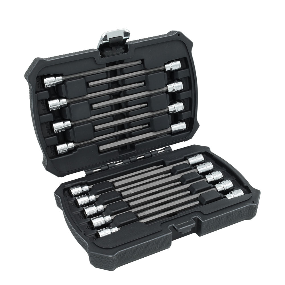 MichaelPro, 18-Piece 3/8”Drive 6-Inches Long Hex Bit Socket Set in Standard SAE & Metric Sizes (MP012020)