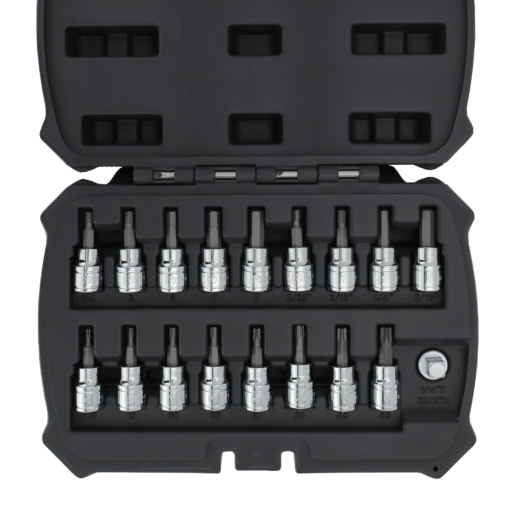 MichaelPro, 18-Piece 3/8”Drive Torx and Hex Bit Set (MP012021)