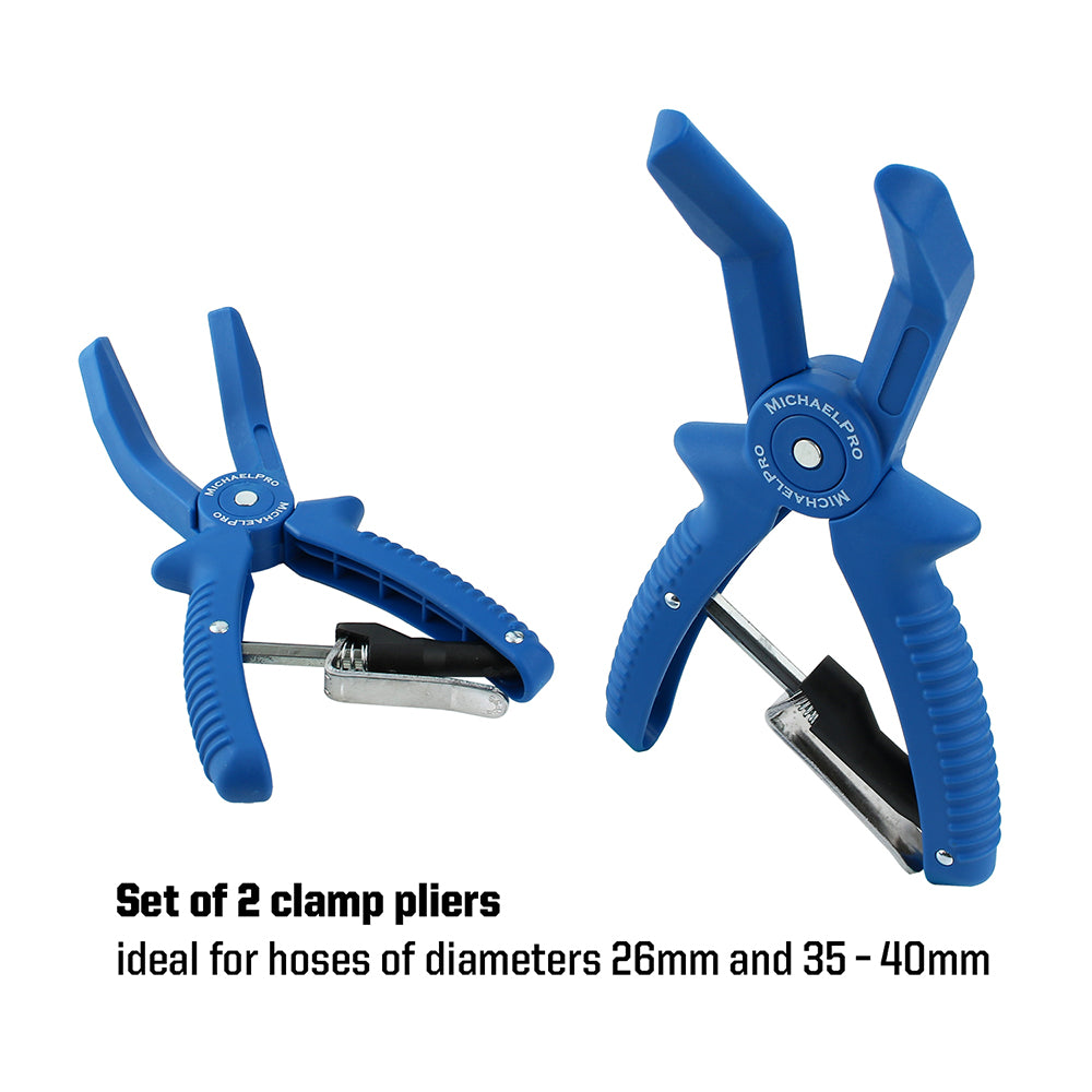 MichaelPro, 2-Piece Single Hand Use Locking Hose Clamp Pliers Set (MP003060)