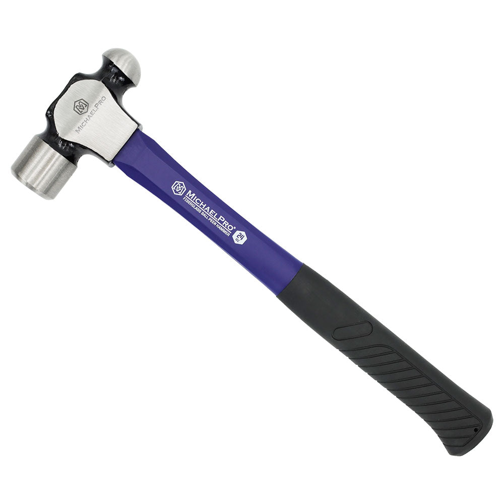 MichaelPro, 24oz Ball Peen Hammer with Fiberglass Handle (MP004008)