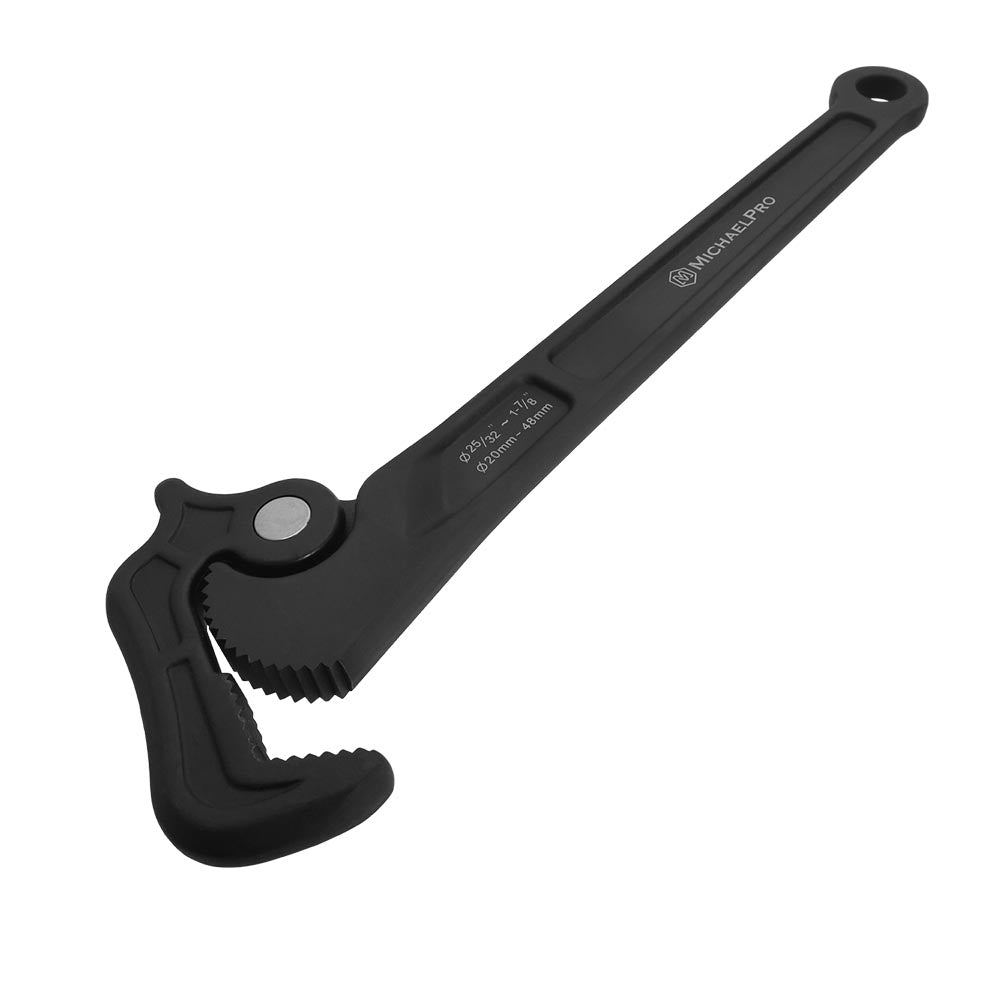 MichaelPro, 25/32” – 1-7/8” (20mm – 48mm) Self-Adjusting Quick Pipe Wrench (MP001230)