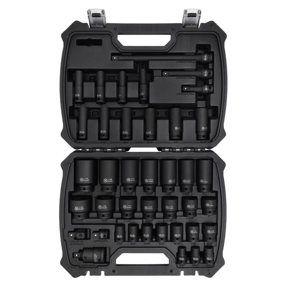 MichaelPro, 40-Piece 1/2" Drive Impact Socket Set In Standard SAE Sizes (MP005033)