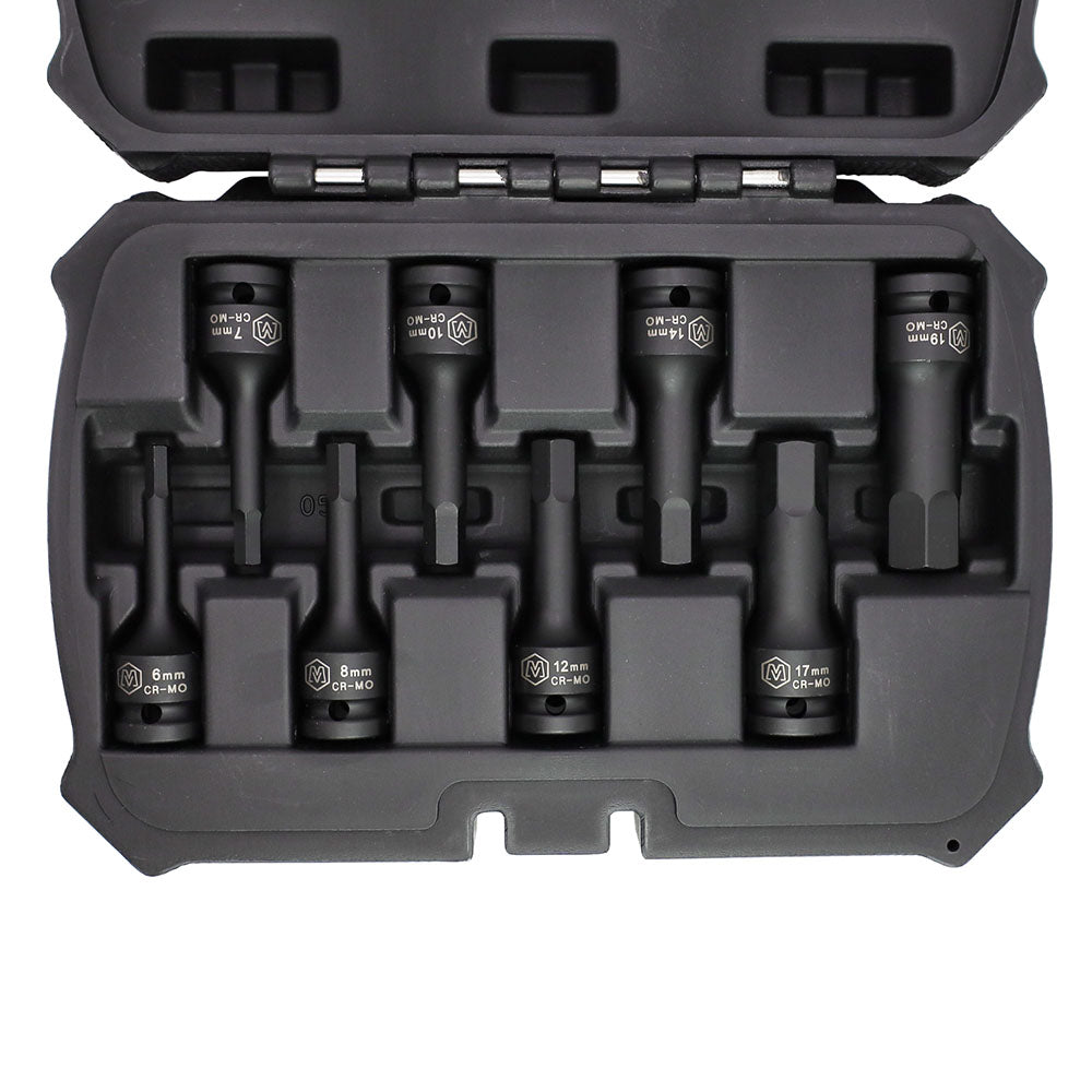 MichaelPro, 8-Piece 1/2” Drive Hex Bit Socket Set in Metric Sizes (MP005027)