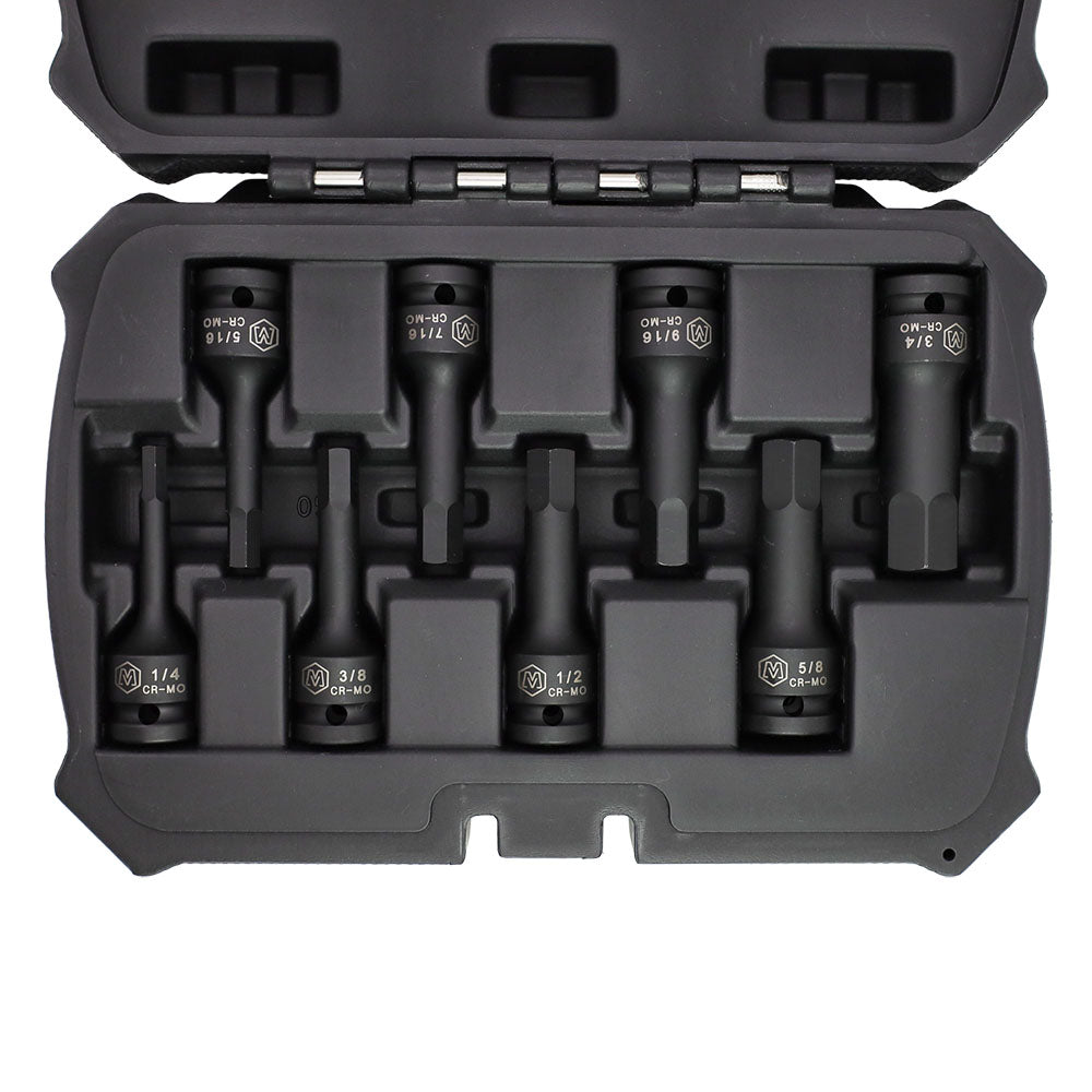 MichaelPro, 8-Piece 1/2” Drive Hex Bit Socket Set in Standard SAE Sizes (MP005028)