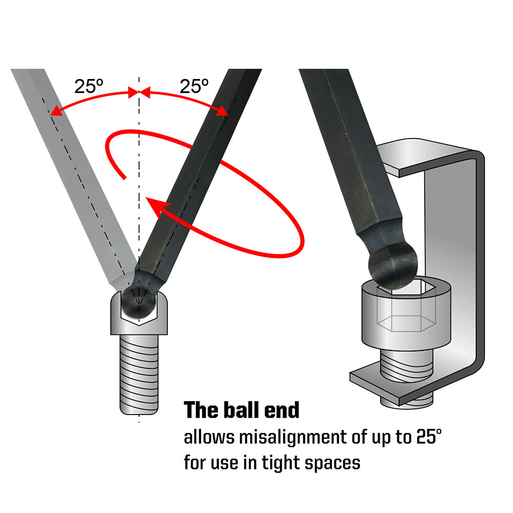 MichaelPro, 9-Piece Ball End Hex Key Set with Storage in Metric Sizes (MP001048)