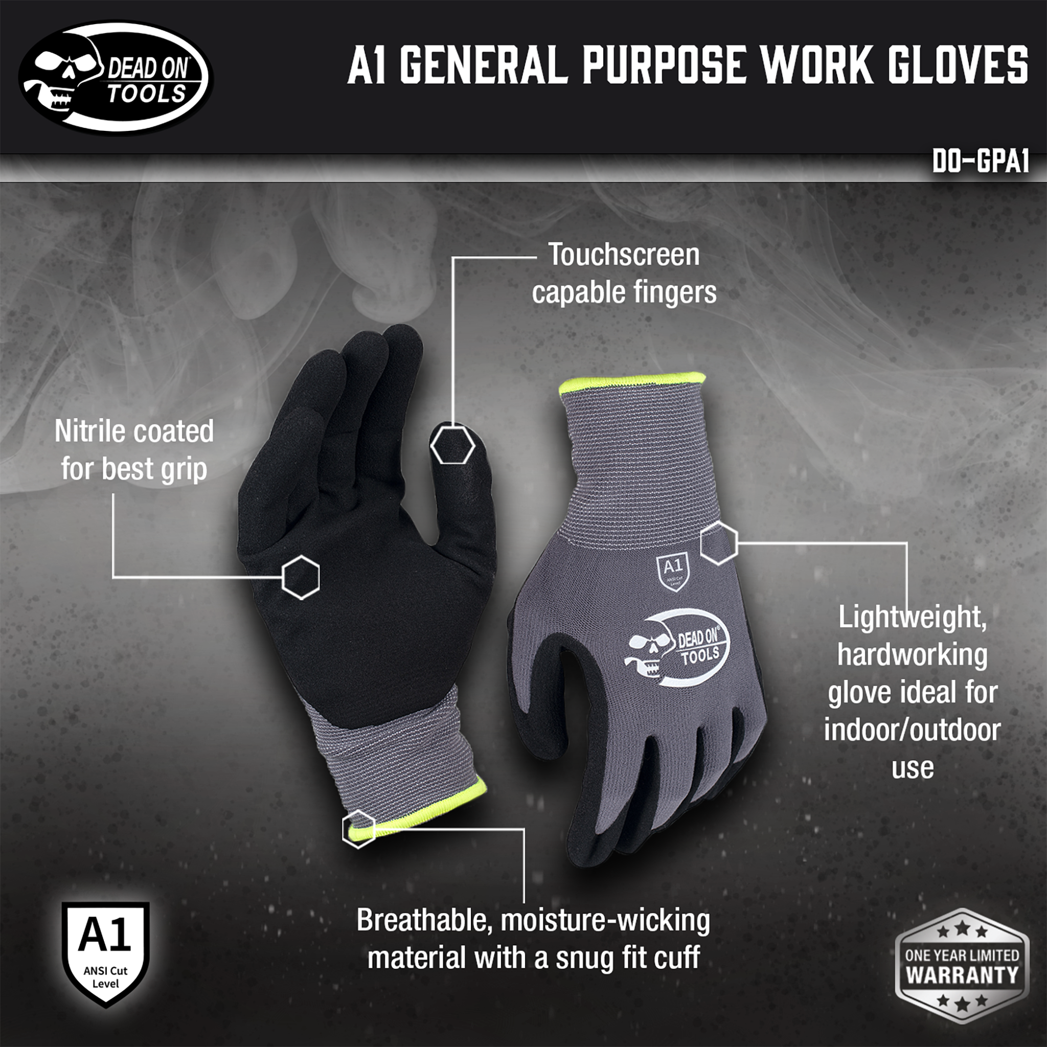 Dead On Tools, A1 General Purpose Work Gloves