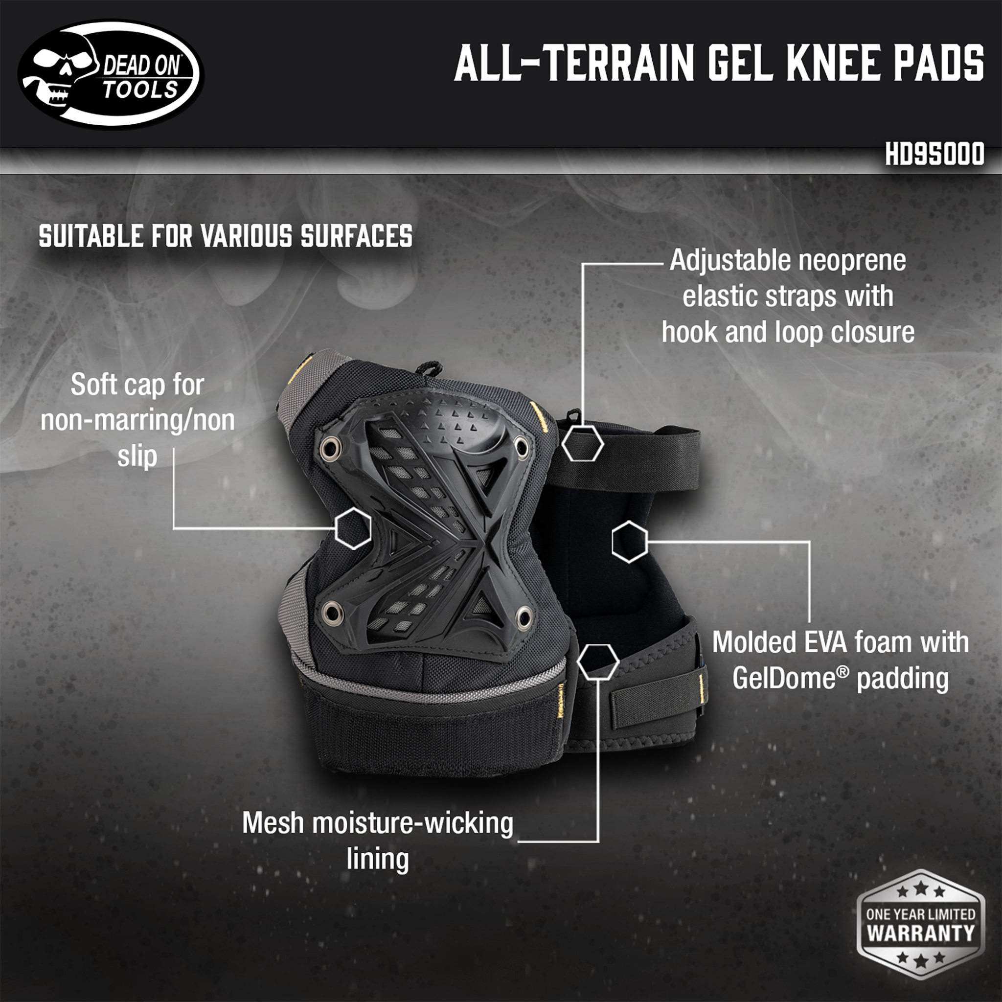 Dead On Tools, All-Terrain Gel Knee Pads