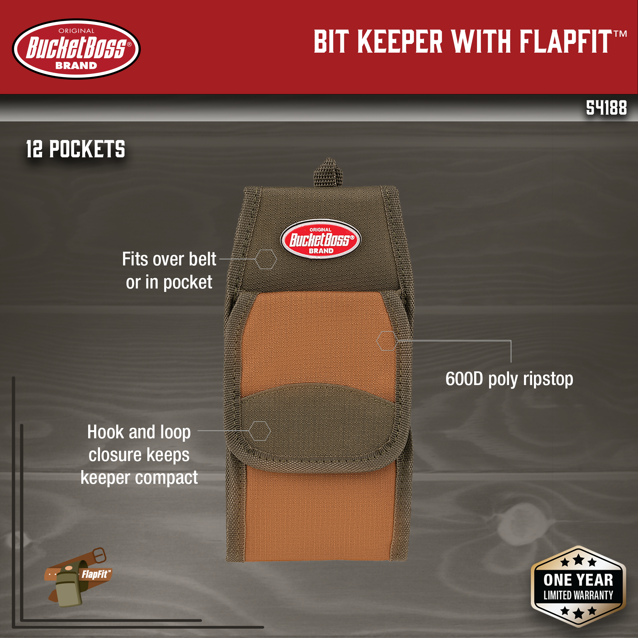 Bucket Boss, Bit Keeper with FlapFit