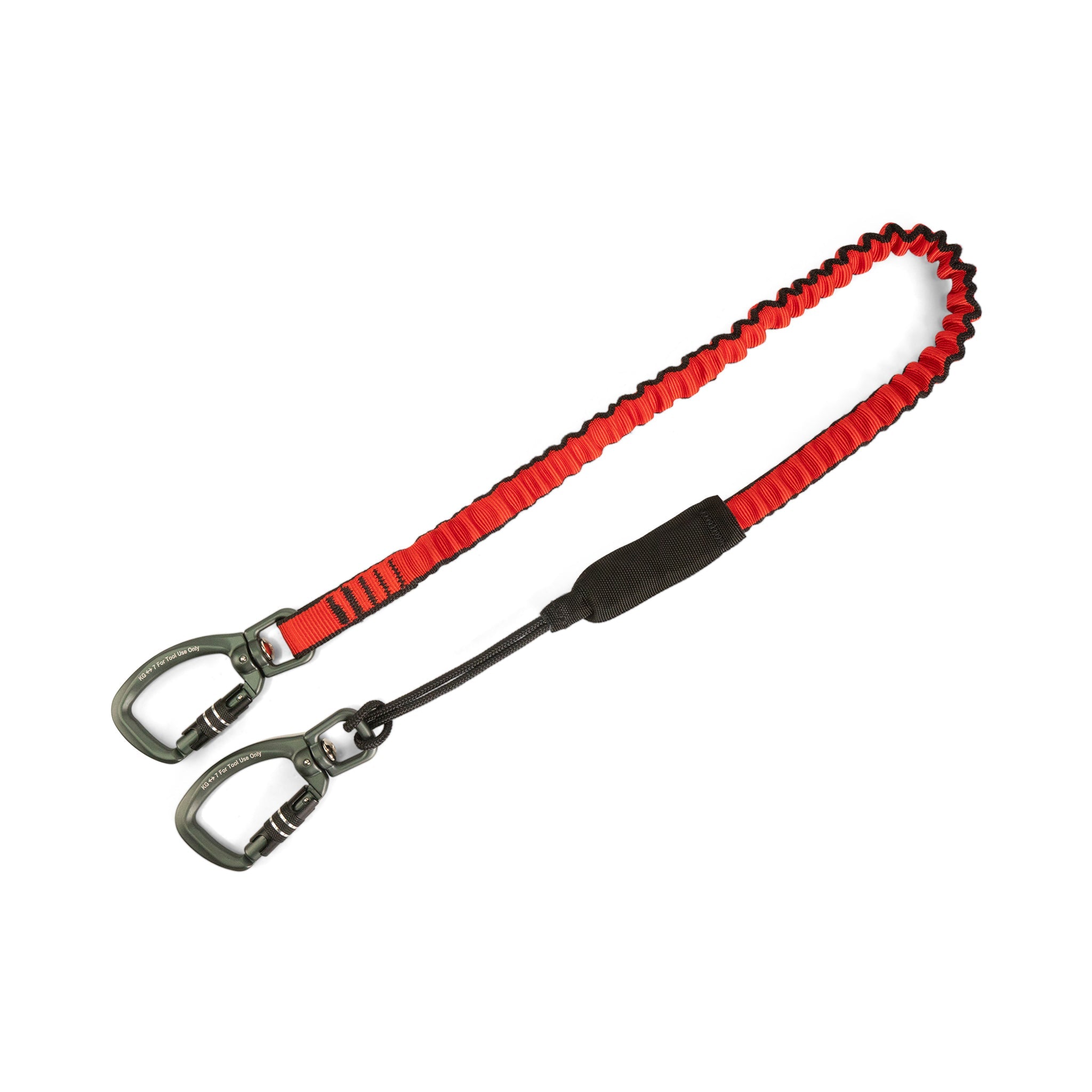 Gripps, Bungee Tether Two Dual-Action Swivel Carabiners - 7kg / 15lb