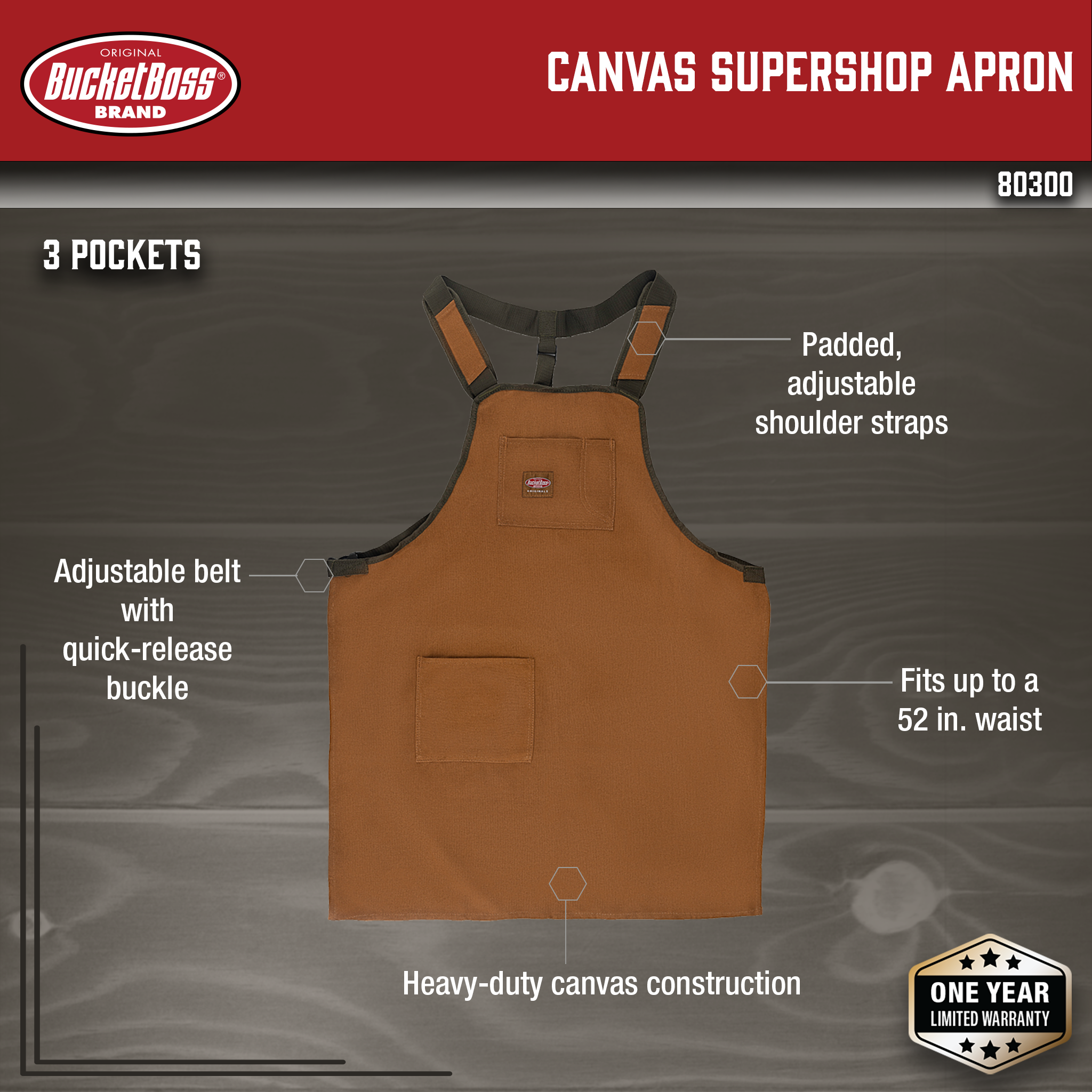 Bucket Boss, Canvas Supershop Apron