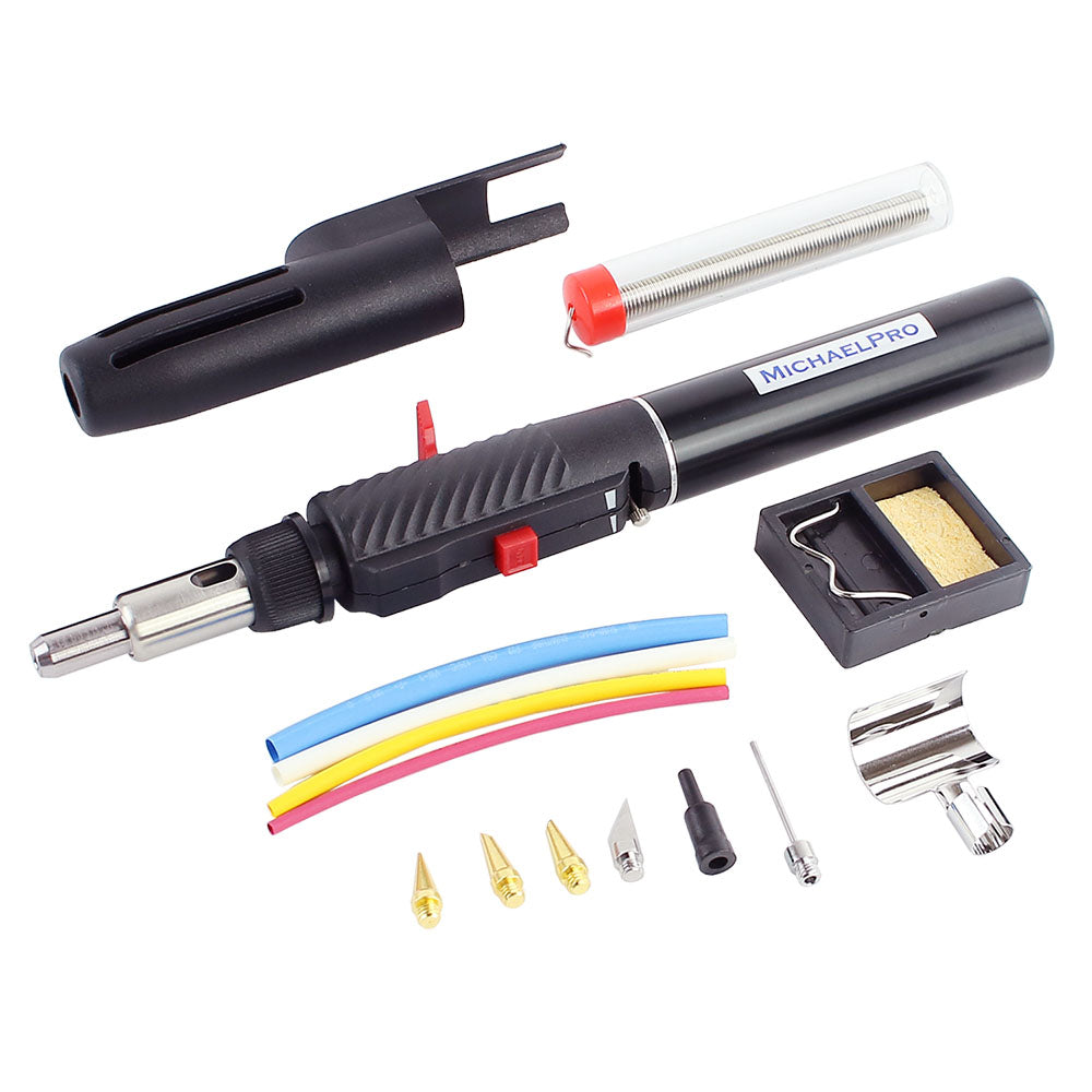 MichaelPro, Cordless Butane Soldering Iron Kit with Interchangeable Tips (MP011002)