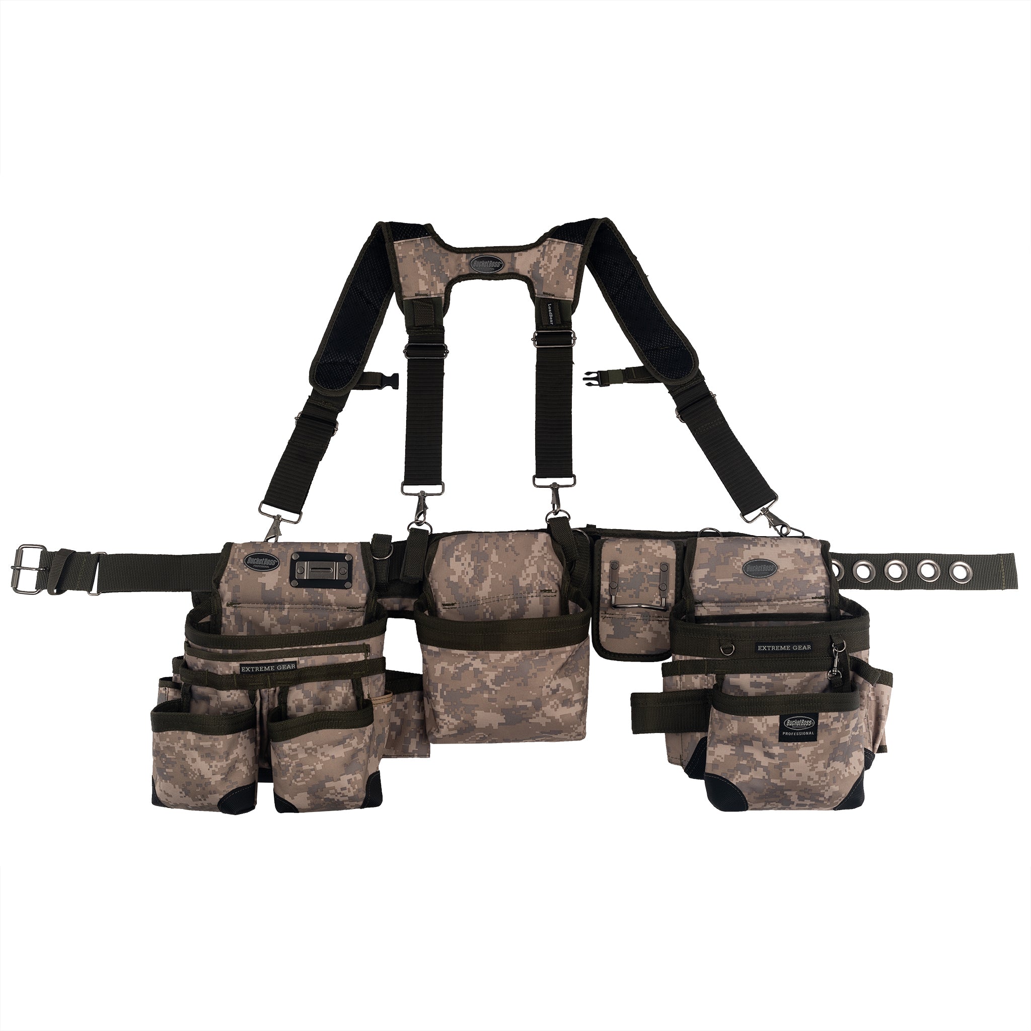 Bucket Boss, Digital Camo Framer's Tool Belt with Suspenders