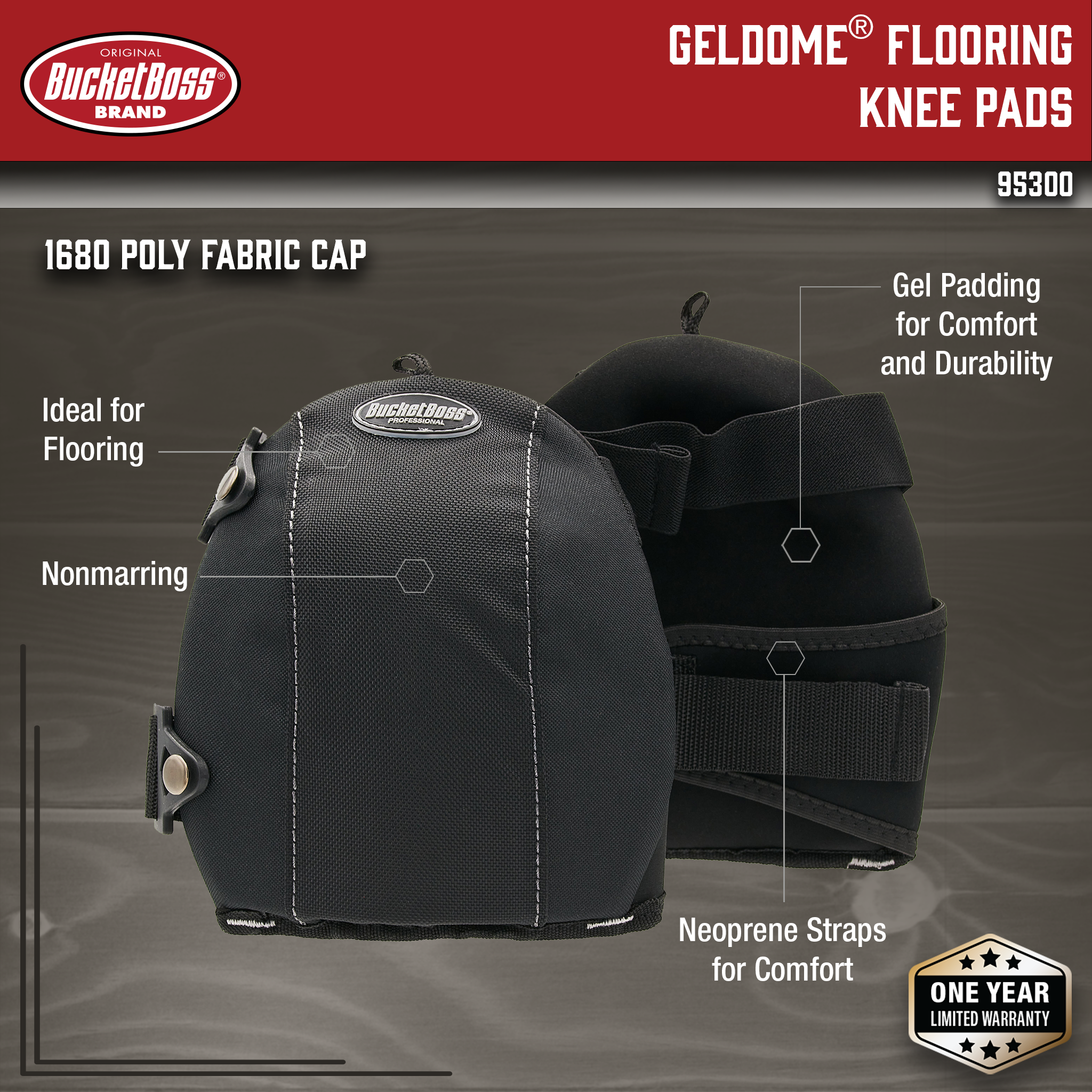 Bucket Boss, GelDome Flooring Knee Pads