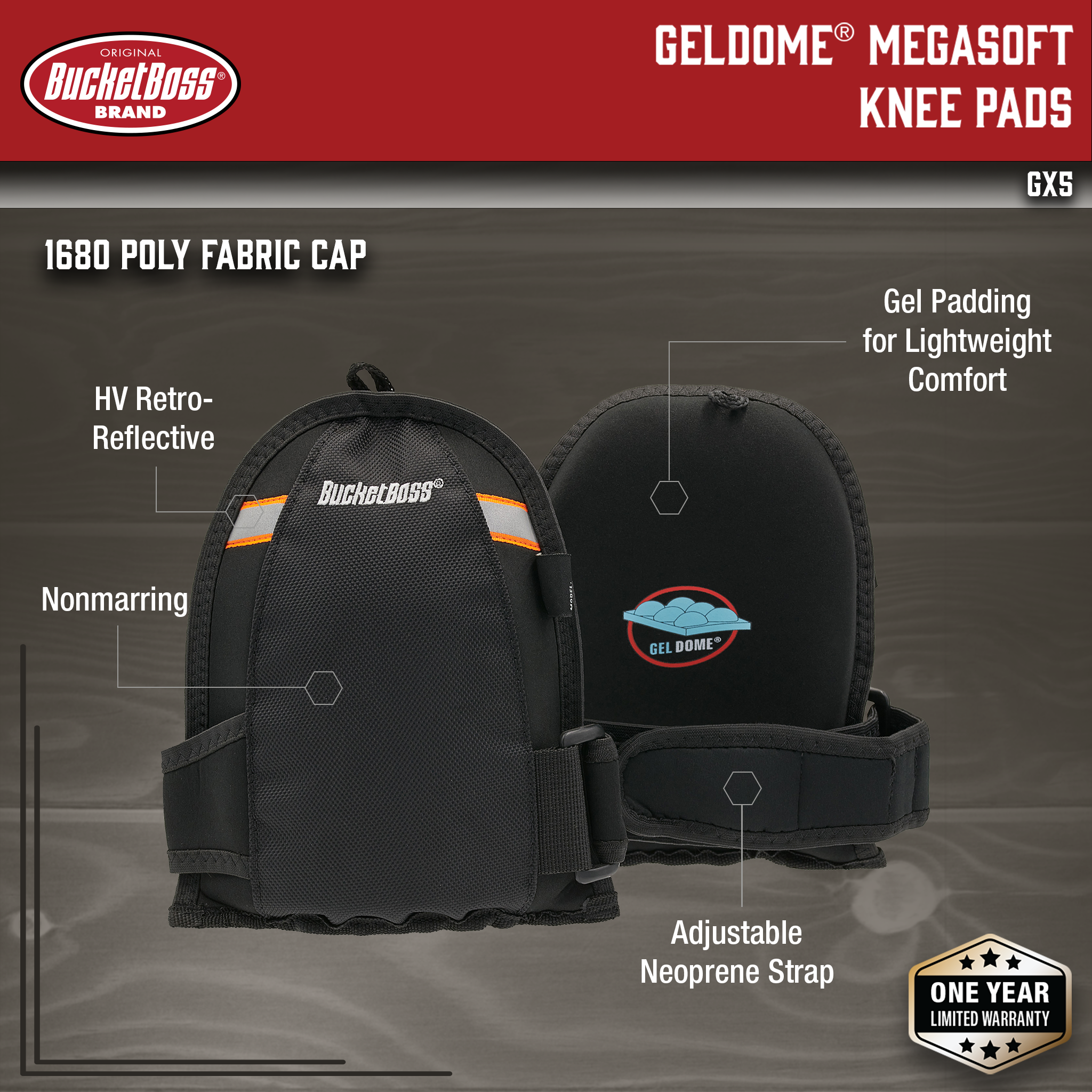 Bucket Boss, GelDome Megasoft Knee Pads