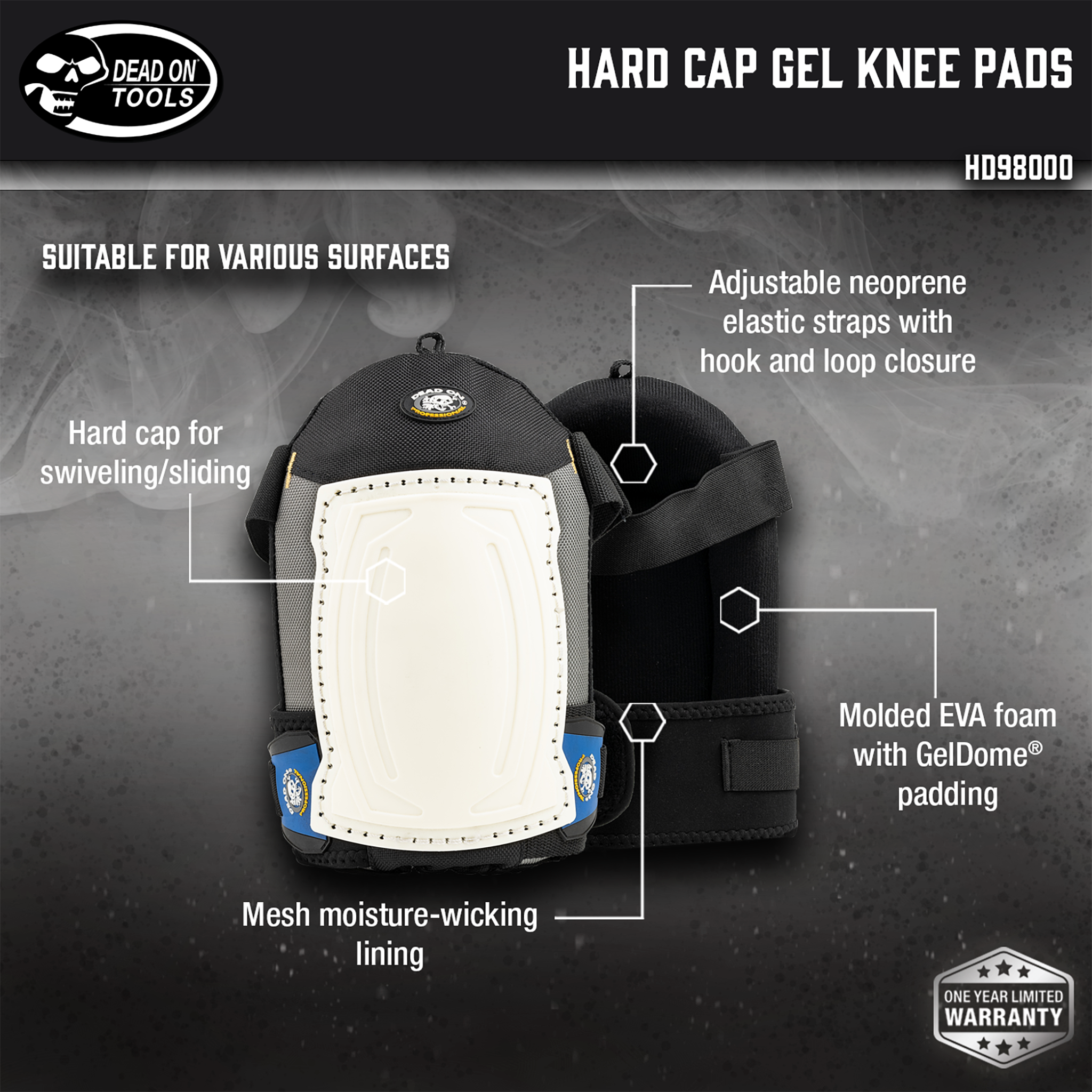 Dead On Tools, Hard Cap Gel Knee Pads