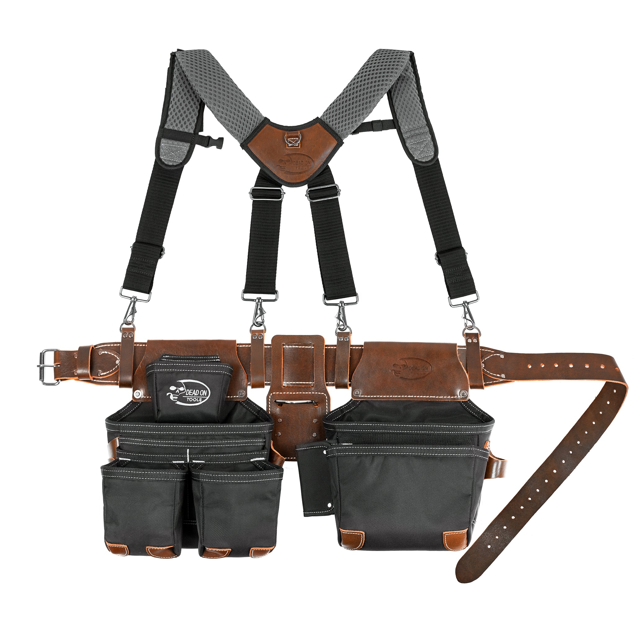 Dead On Tools, Leather Hybrid Tool Belt with Suspenders