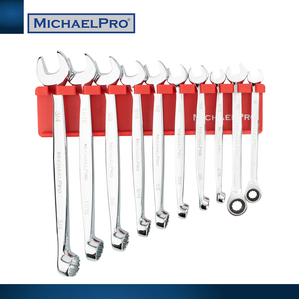 MichaelPro, Magnetic Wrench Holder, 10 Slots (MP014005)