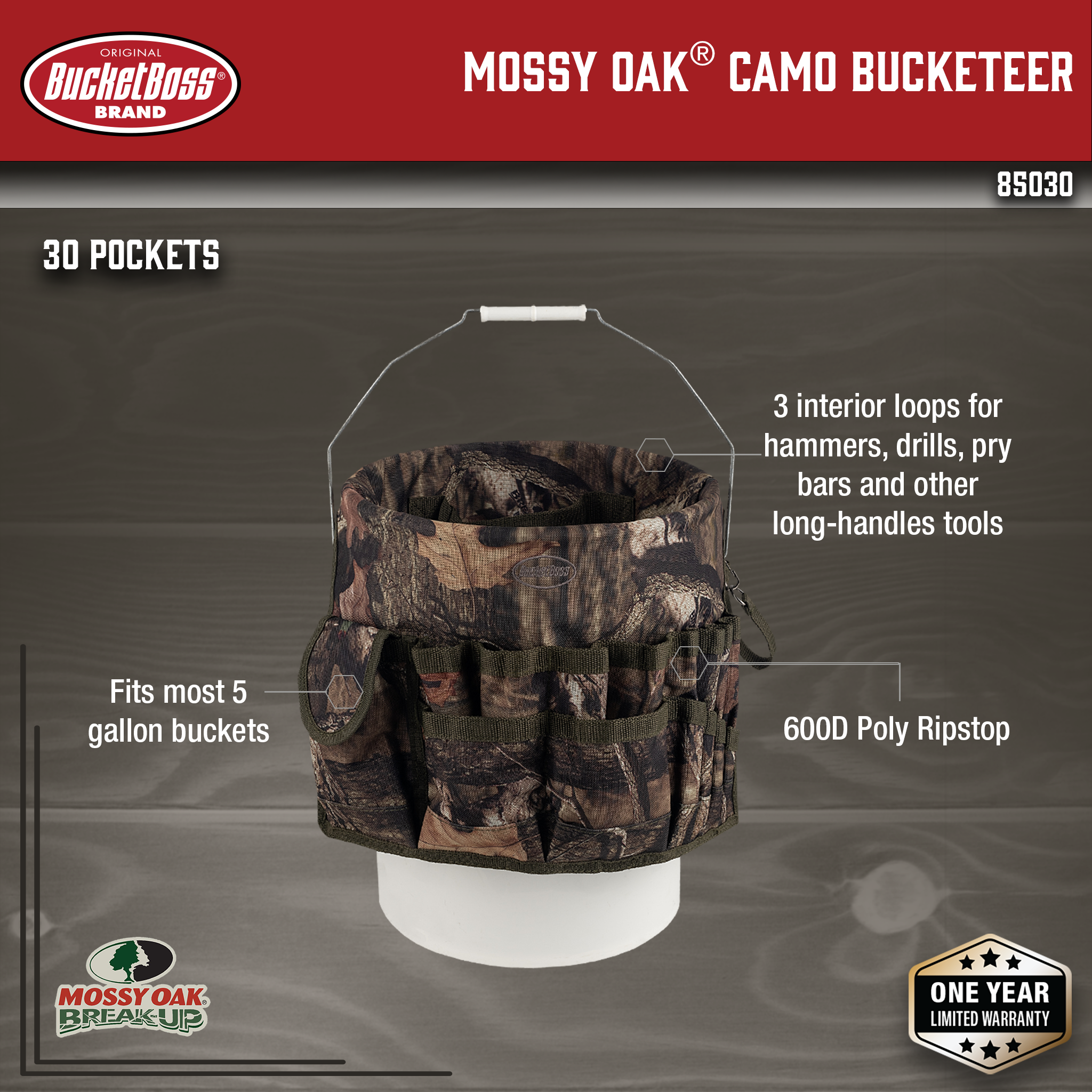 Bucket Boss, Mossy Oak® Camo Bucketeer