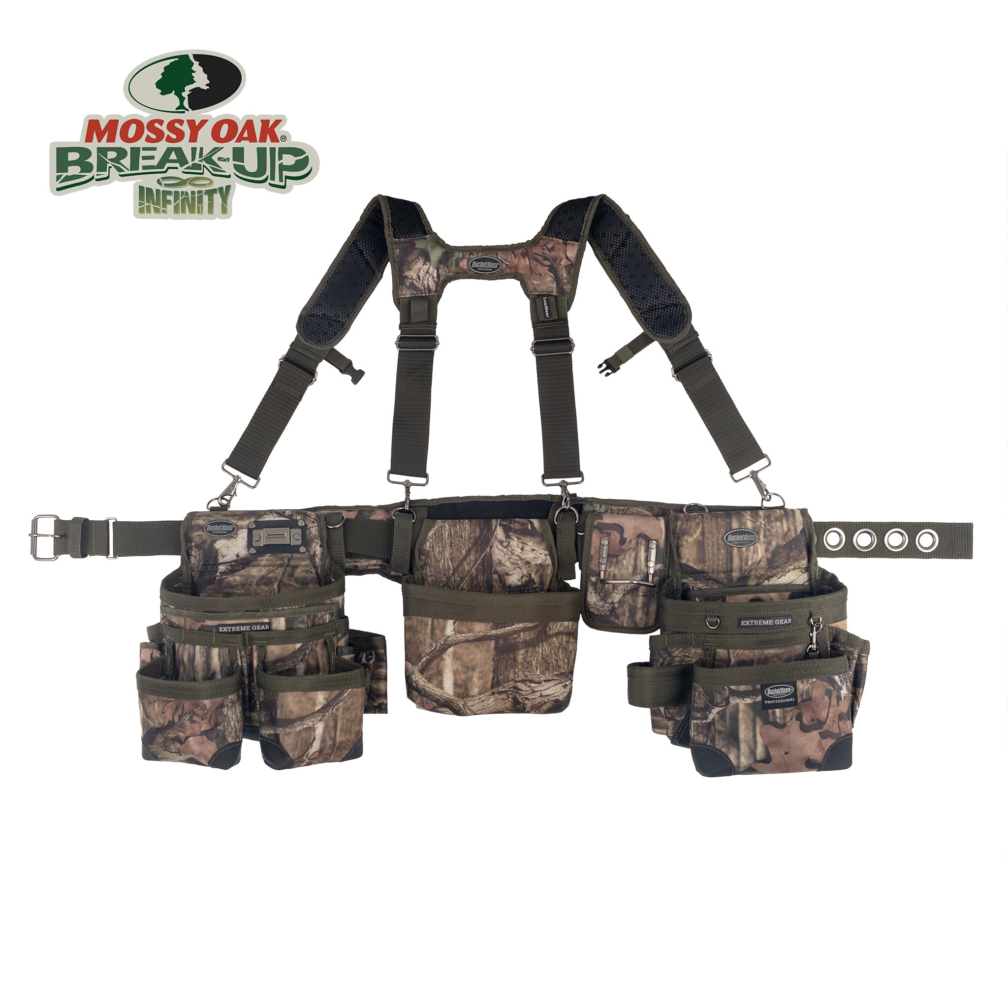 Bucket Boss, Mossy Oak® Camo Framer's Tool Belt with Suspenders