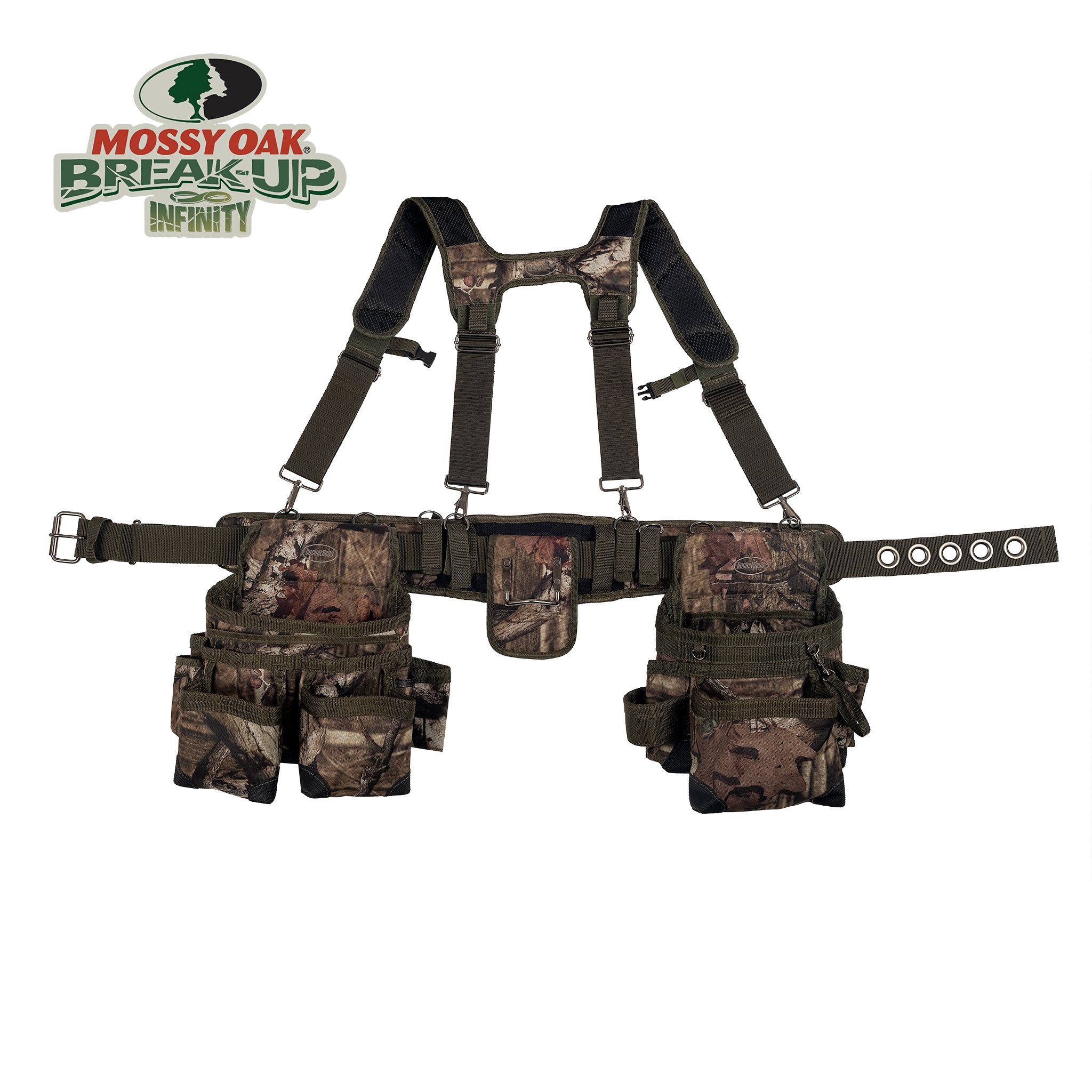 Bucket Boss, Mossy Oak® Camo Tool Belt with Suspenders