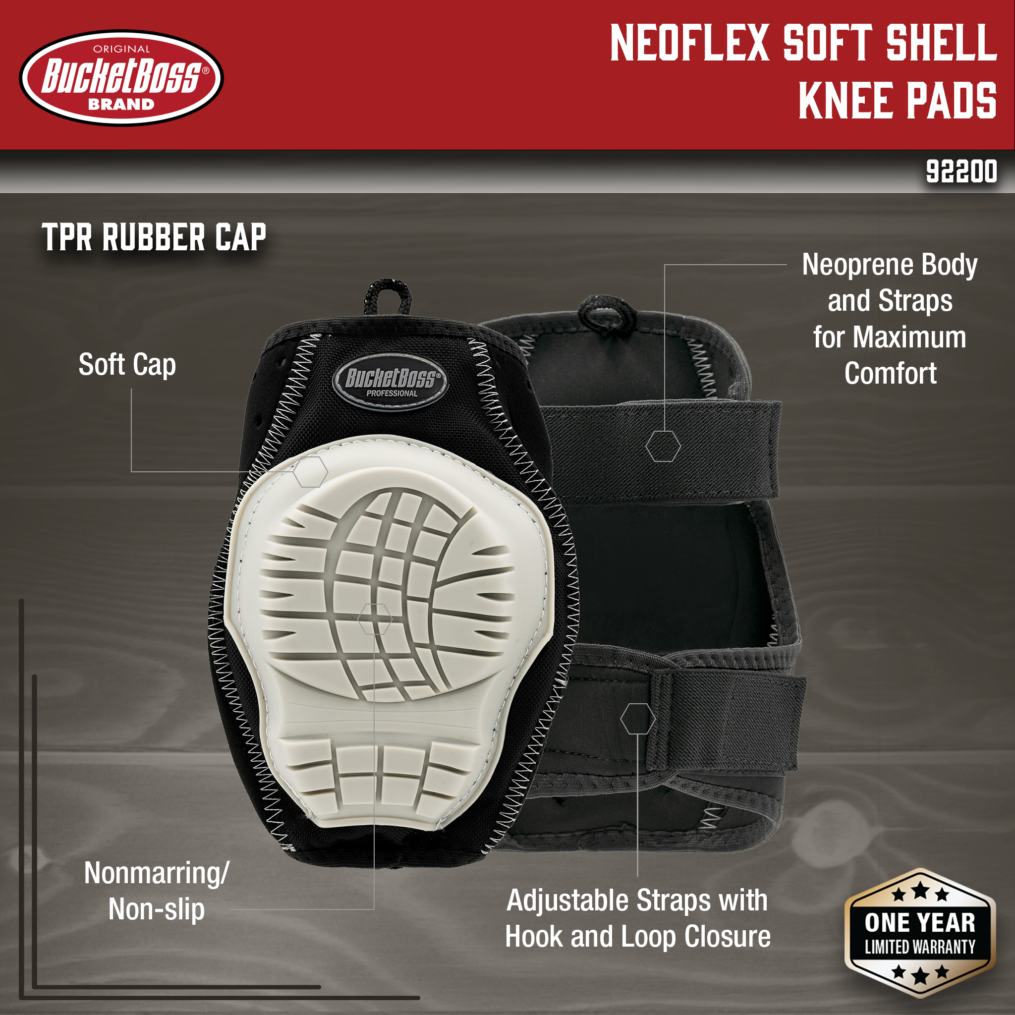 Bucket Boss, NeoFlex Soft Shell Knee Pads