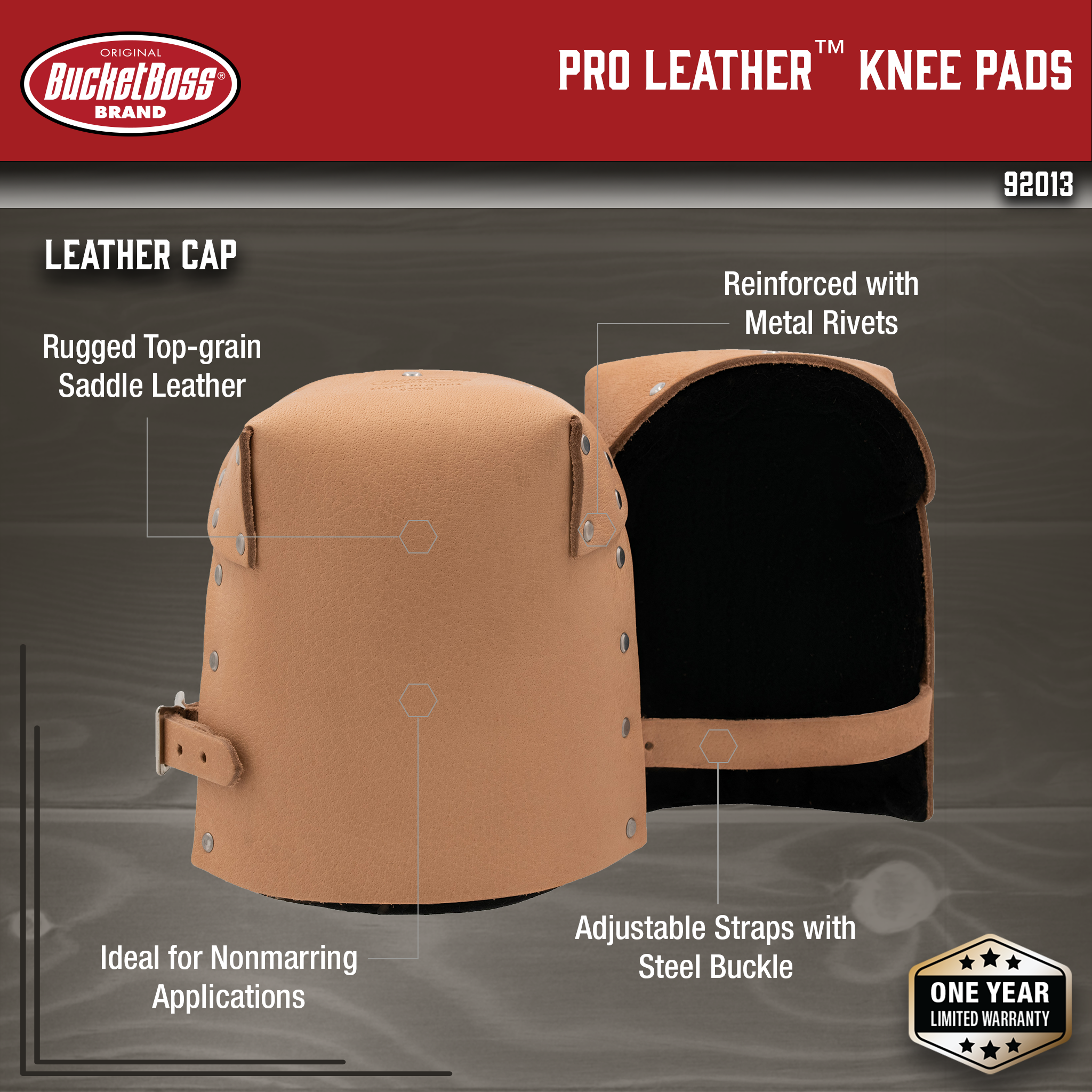 Bucket Boss, Pro Leather Knee Pads