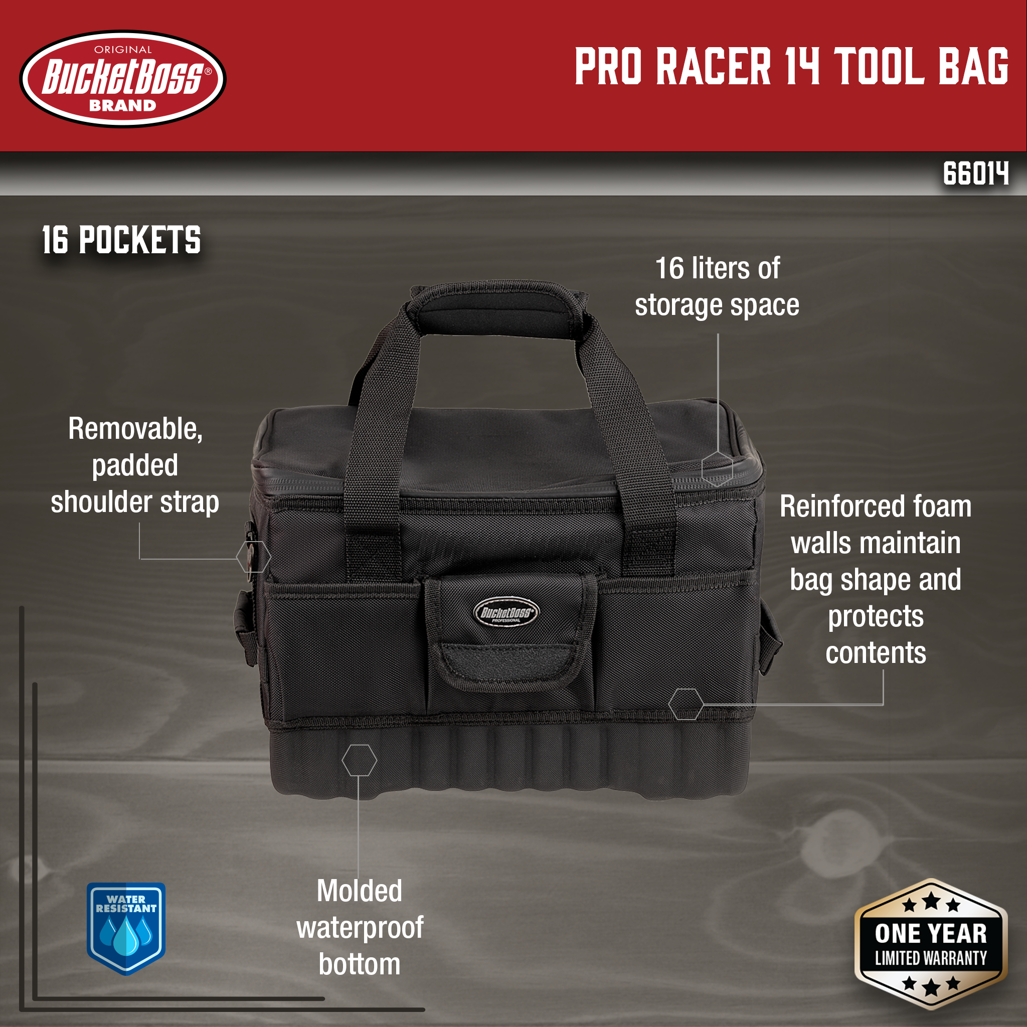 Bucket Boss, Pro Racer 14 Tool Bag