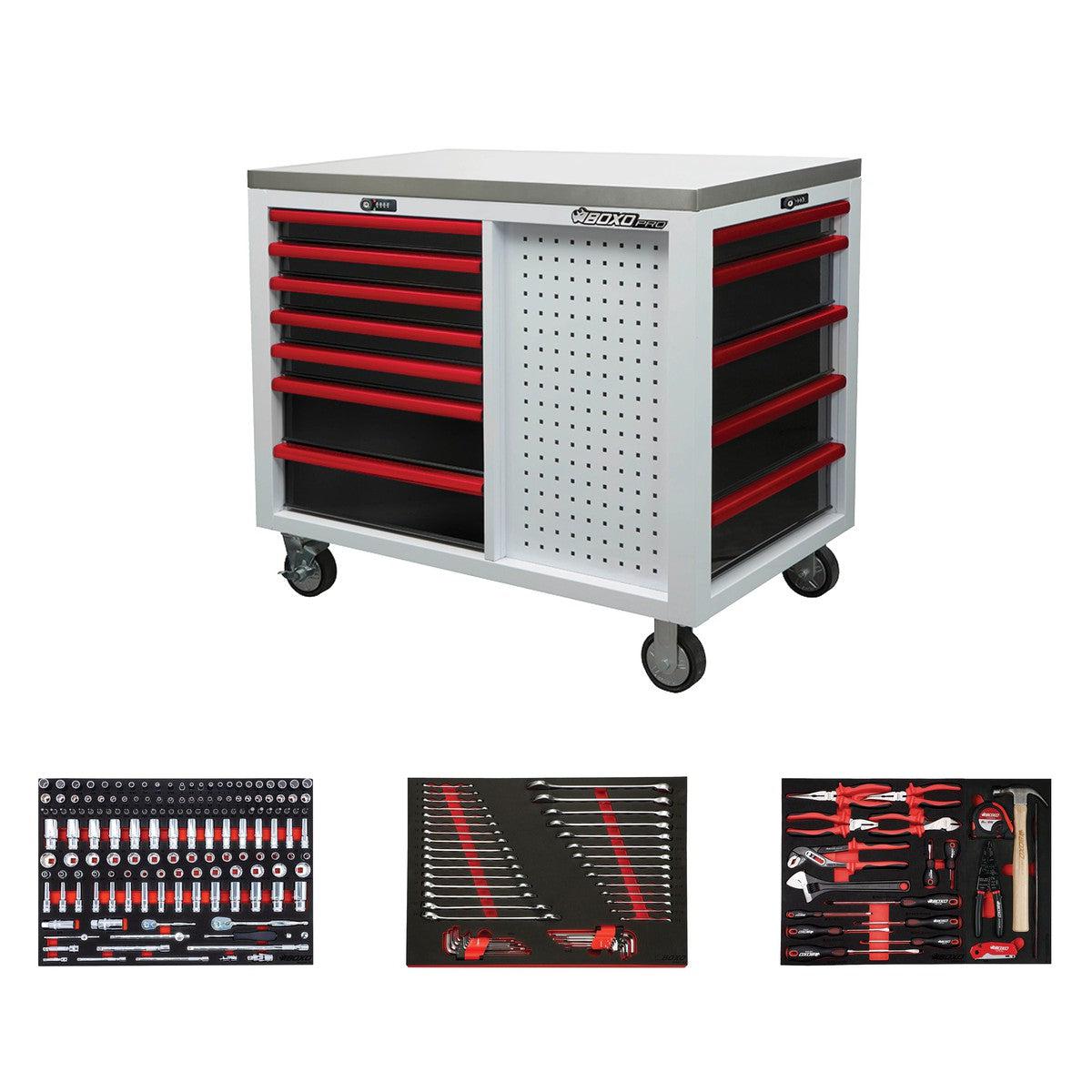 BoxoUSA, Pro Series = Loaded 45” 12-Drawer Workstation Tool Box