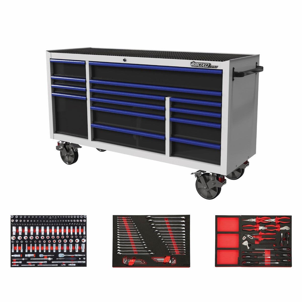 BoxoUSA, Pro Series = Loaded 72" 14-Drawer Rolling Tool Box