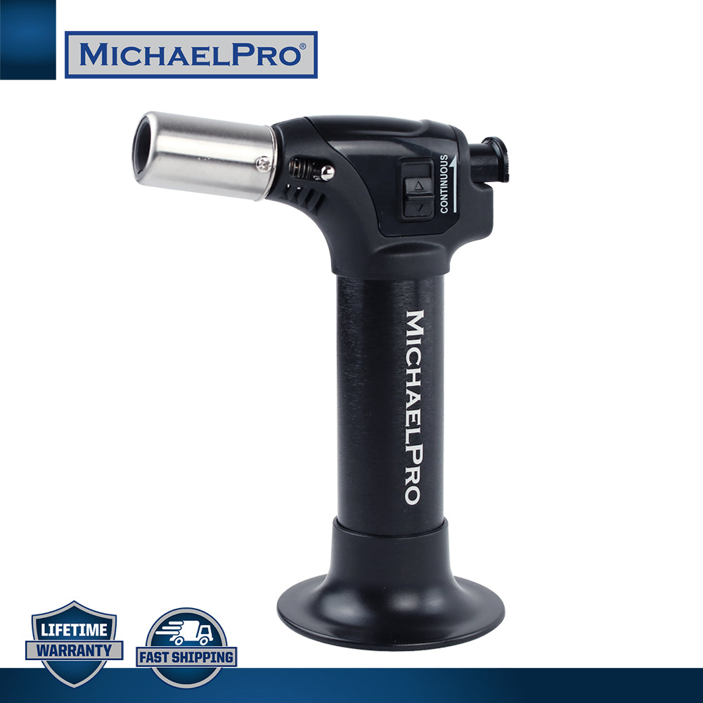 MichaelPro, Professional Butane Torch with Adjustable Flames & Safety Lock (MP011003)