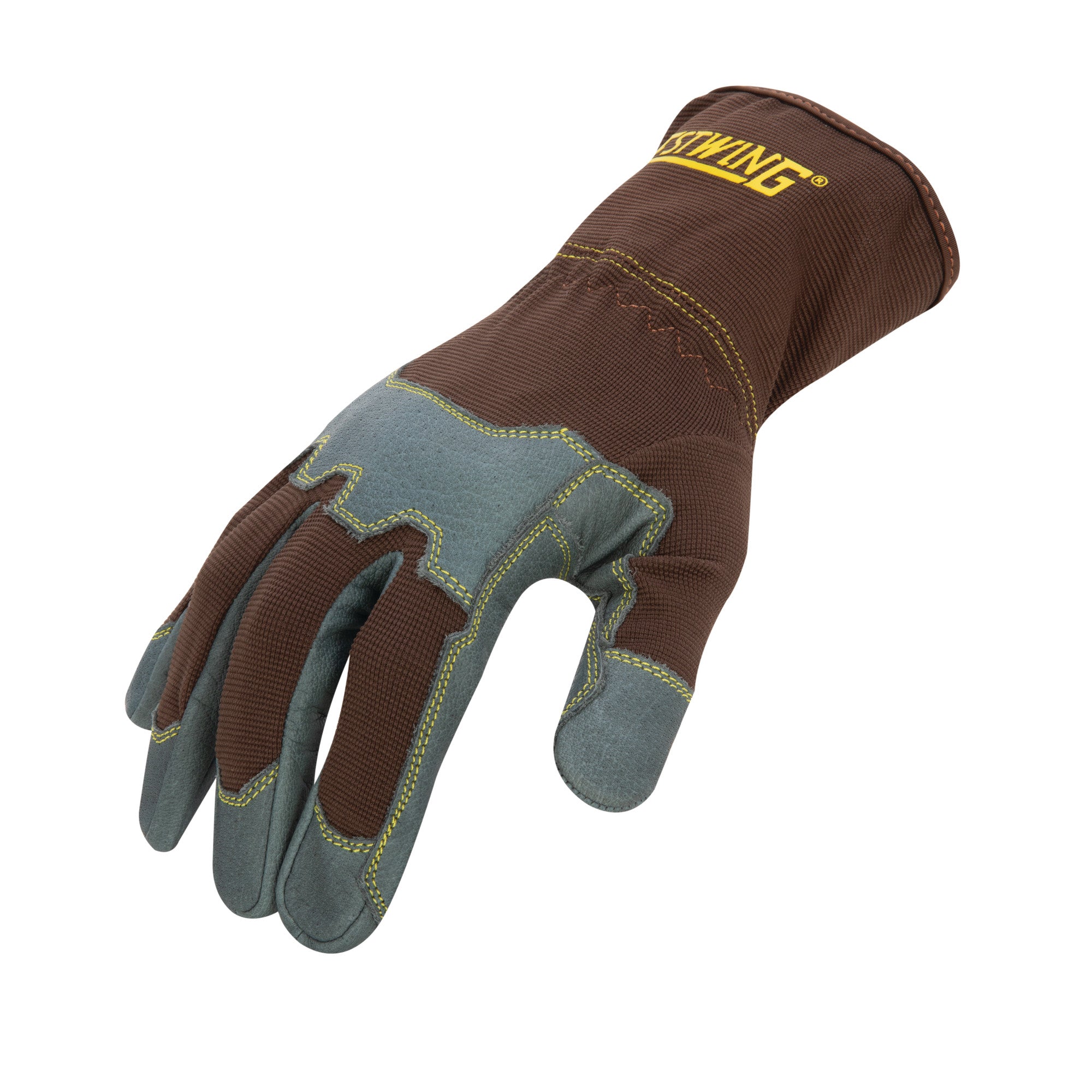 Estwing, Reinforced Knuckle Leather Palm Work Glove with Elastic Sewn Extended Cuff